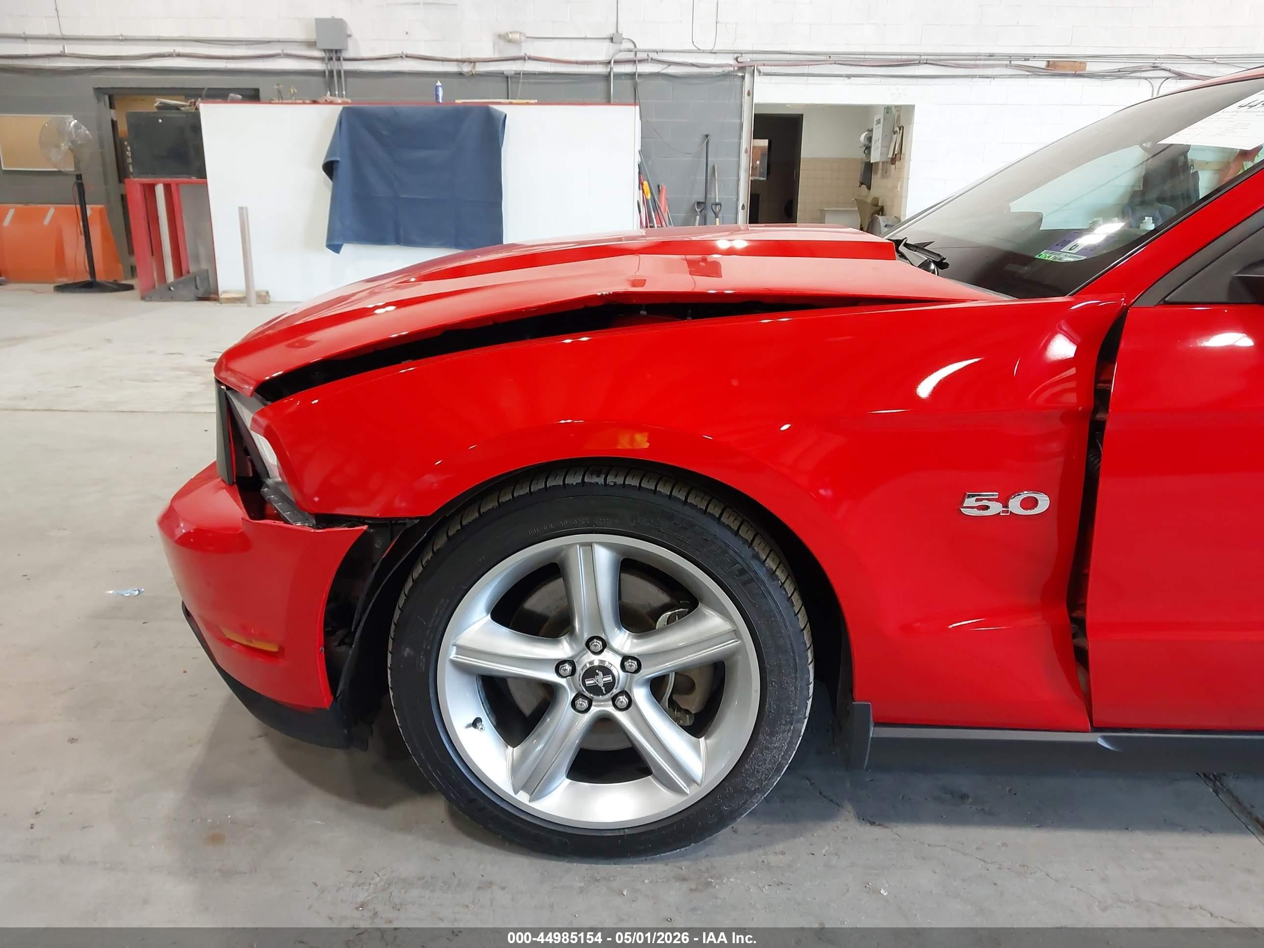2012 Ford Mustang Gt Premium Red vin: 1ZVBP8FF7C5229276