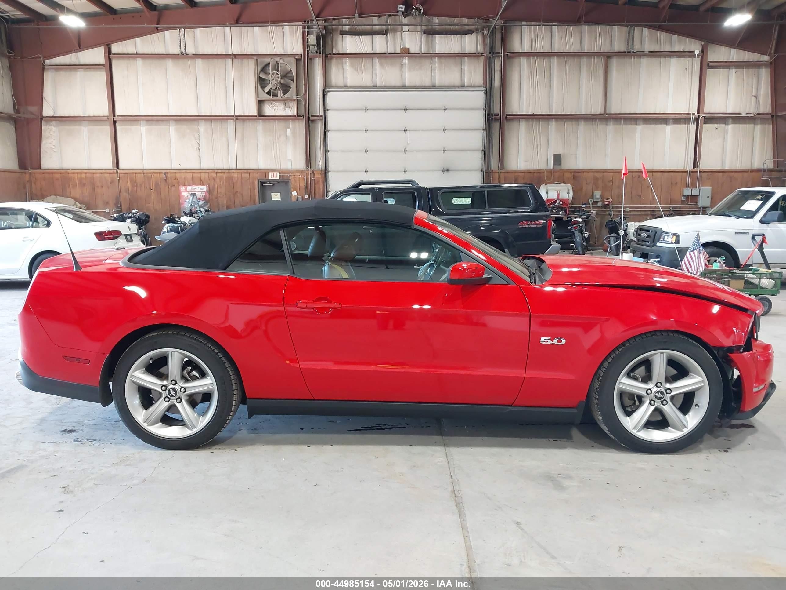 2012 Ford Mustang Gt Premium Red vin: 1ZVBP8FF7C5229276