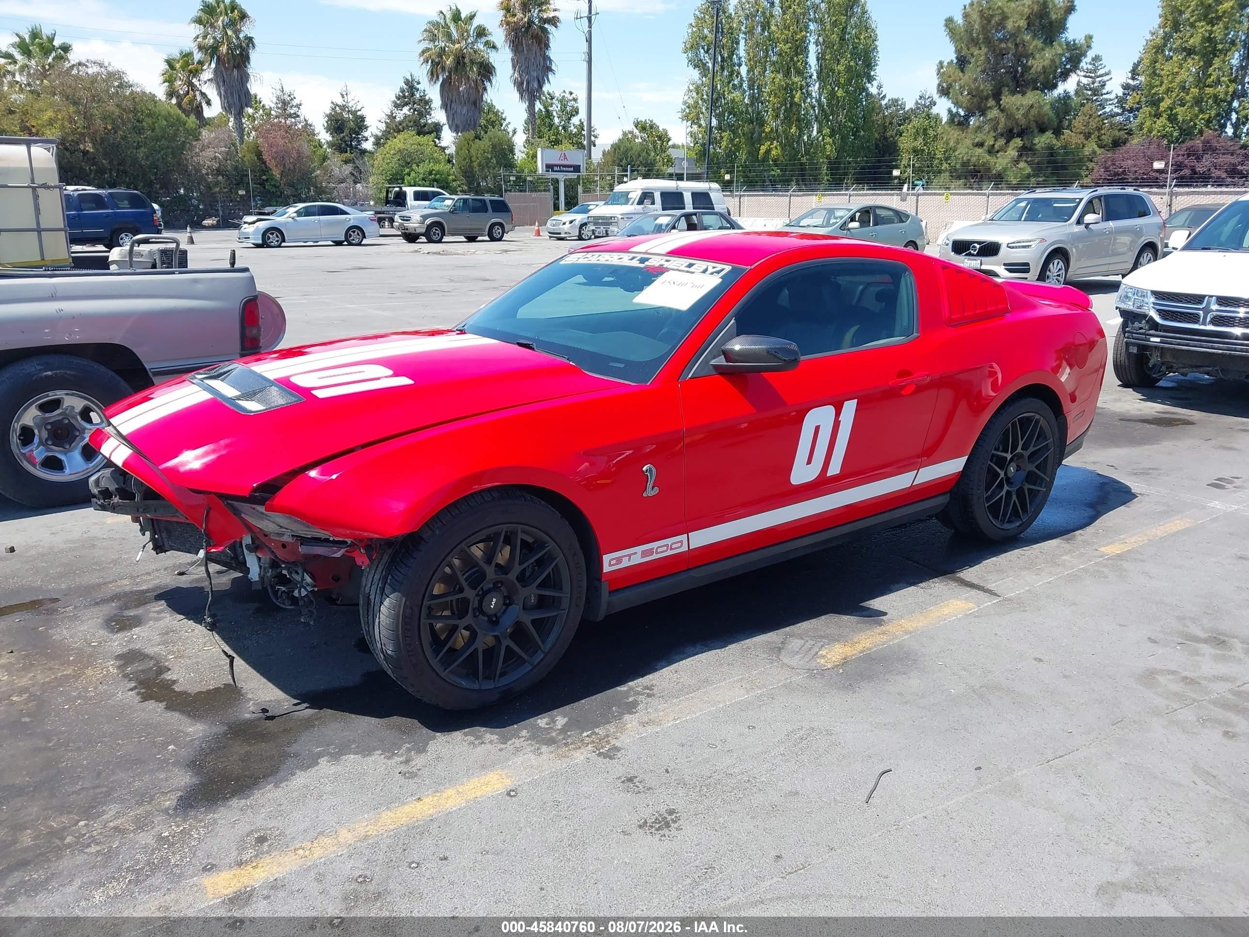 2011 Ford Shelby Gt500   Red vin: 1ZVBP8JS2B5145482
