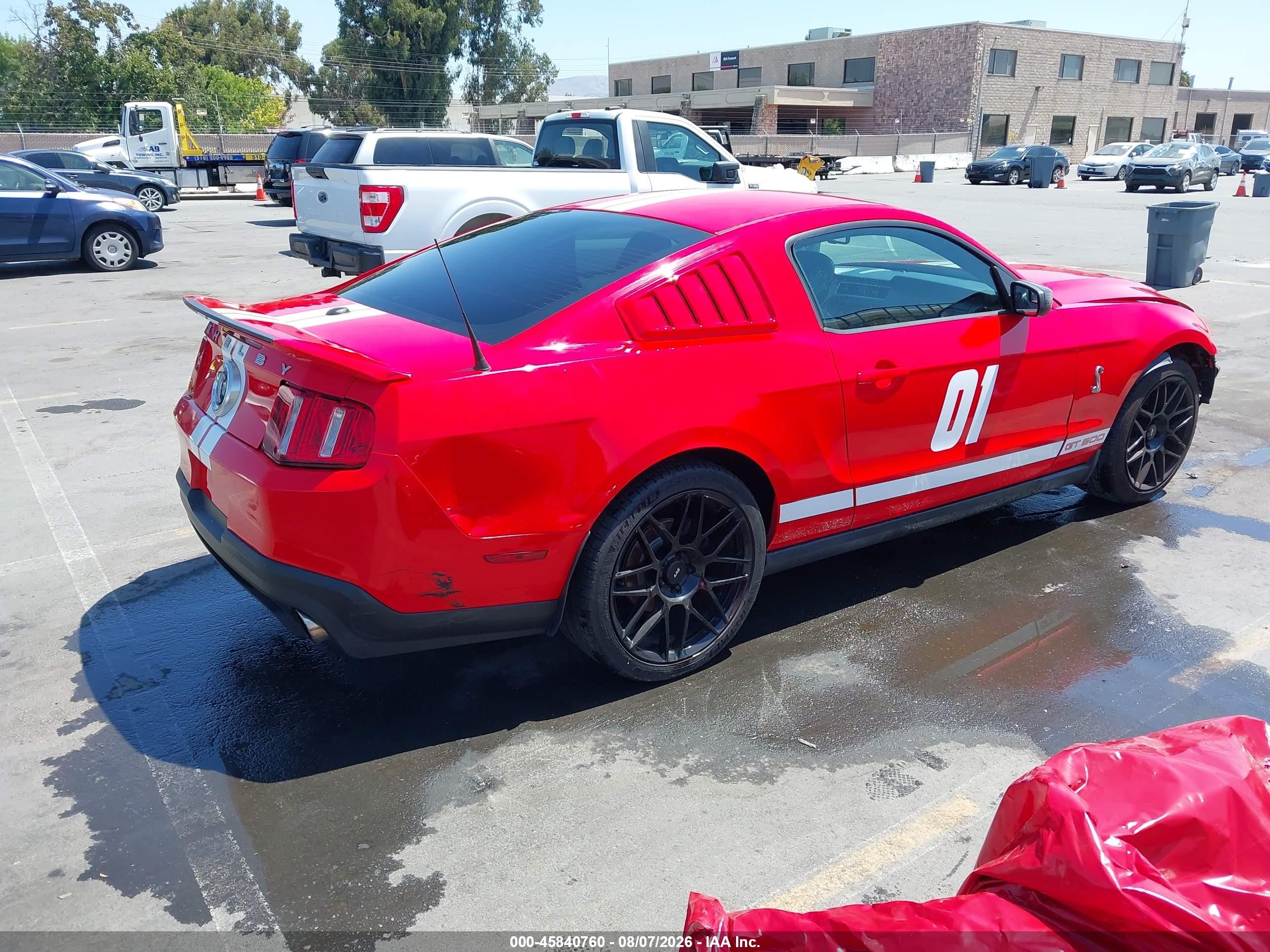 2011 Ford Shelby Gt500   Red vin: 1ZVBP8JS2B5145482