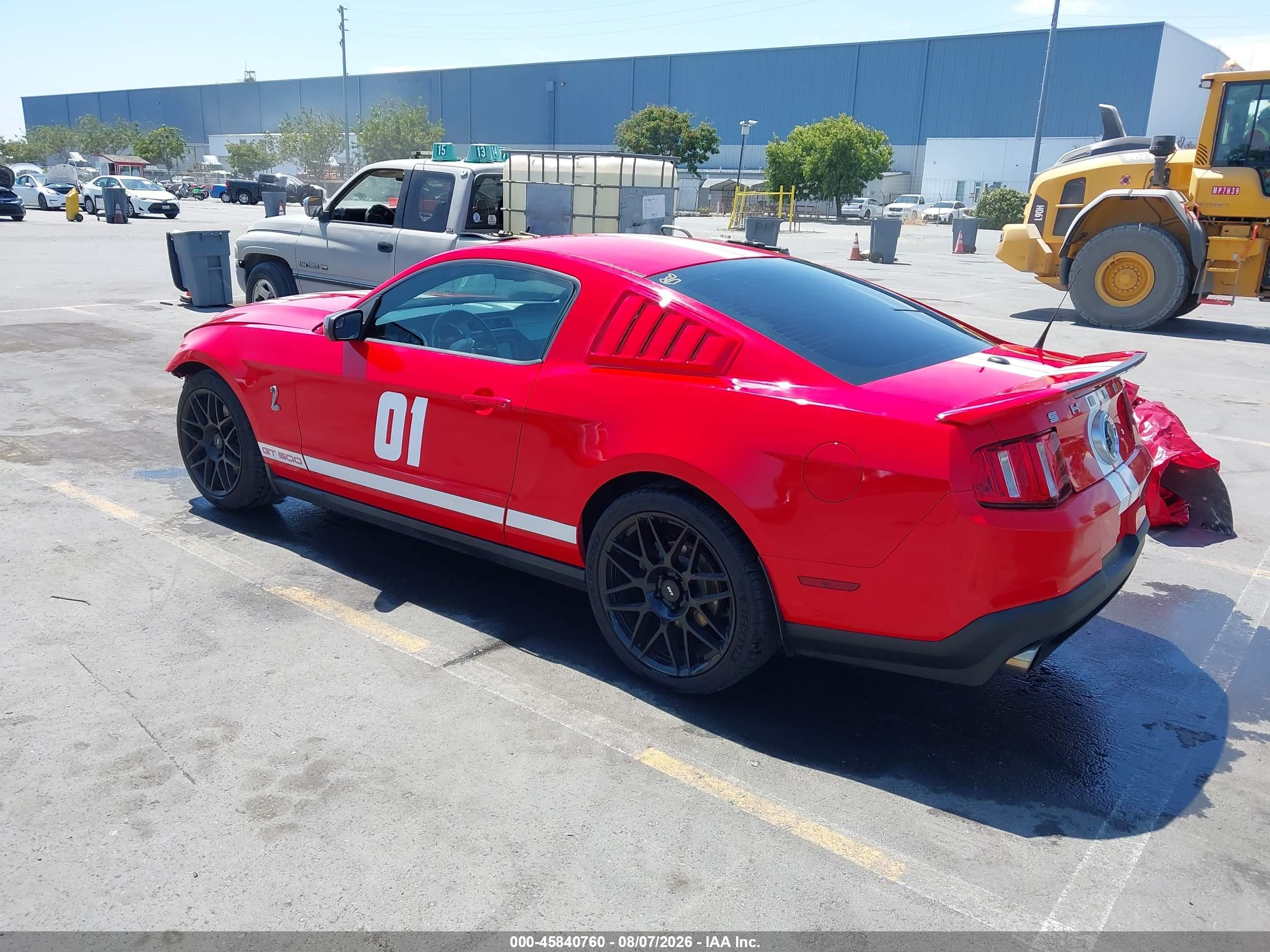 2011 Ford Shelby Gt500   Red vin: 1ZVBP8JS2B5145482