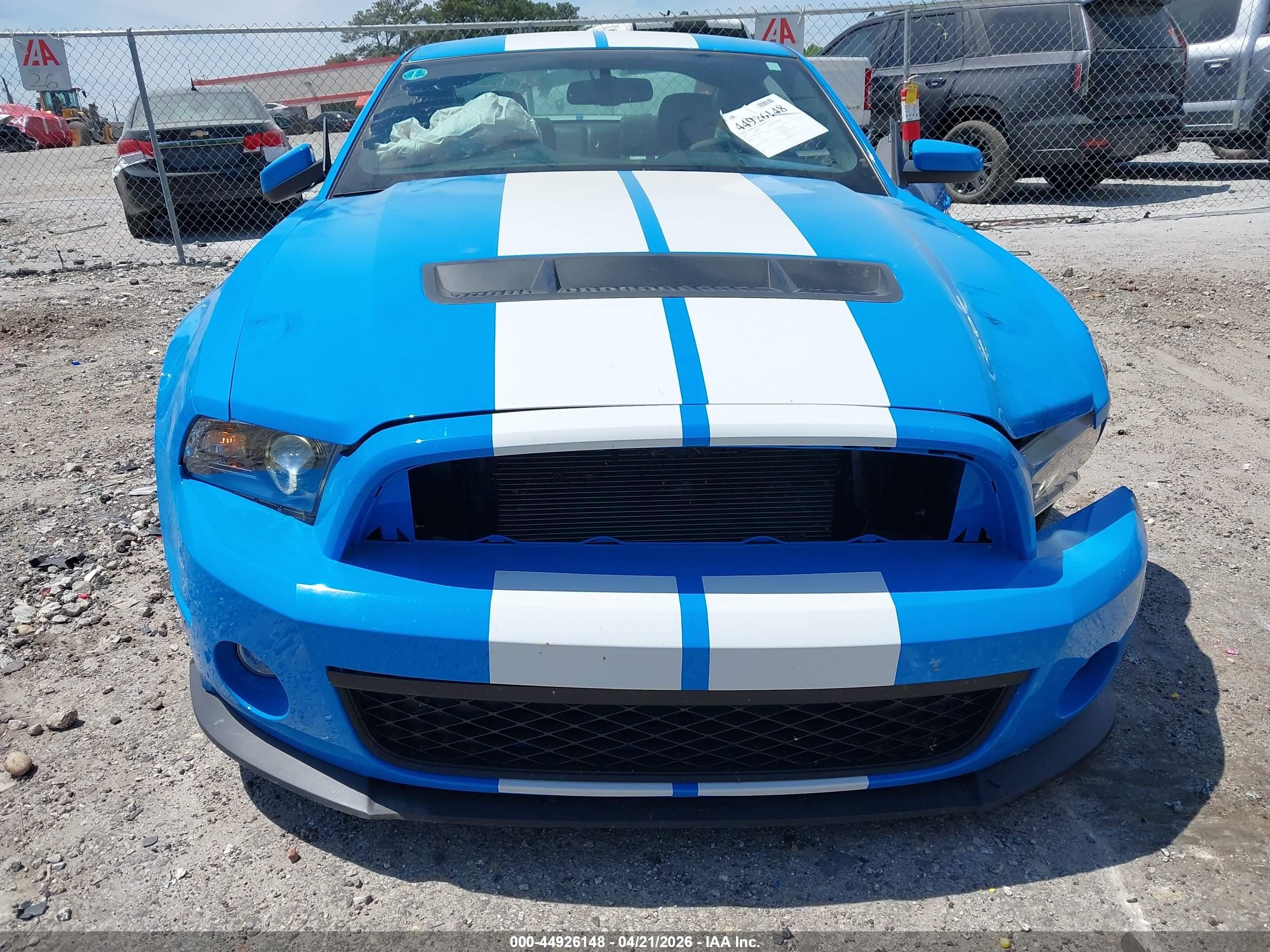 2010 Ford Shelby Gt500   Blue vin: 1ZVBP8JS6A5140137
