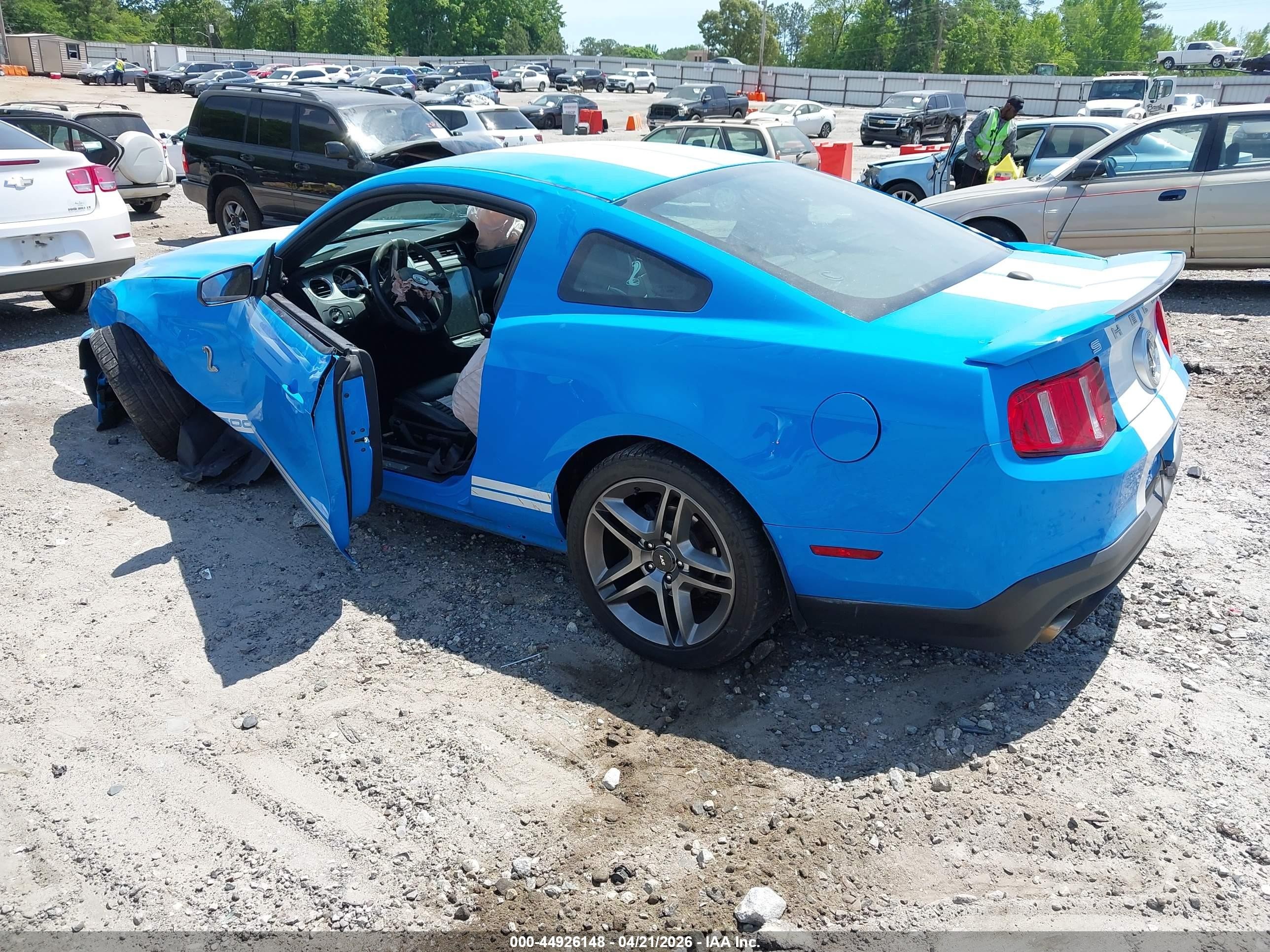 2010 Ford Shelby Gt500   Blue vin: 1ZVBP8JS6A5140137
