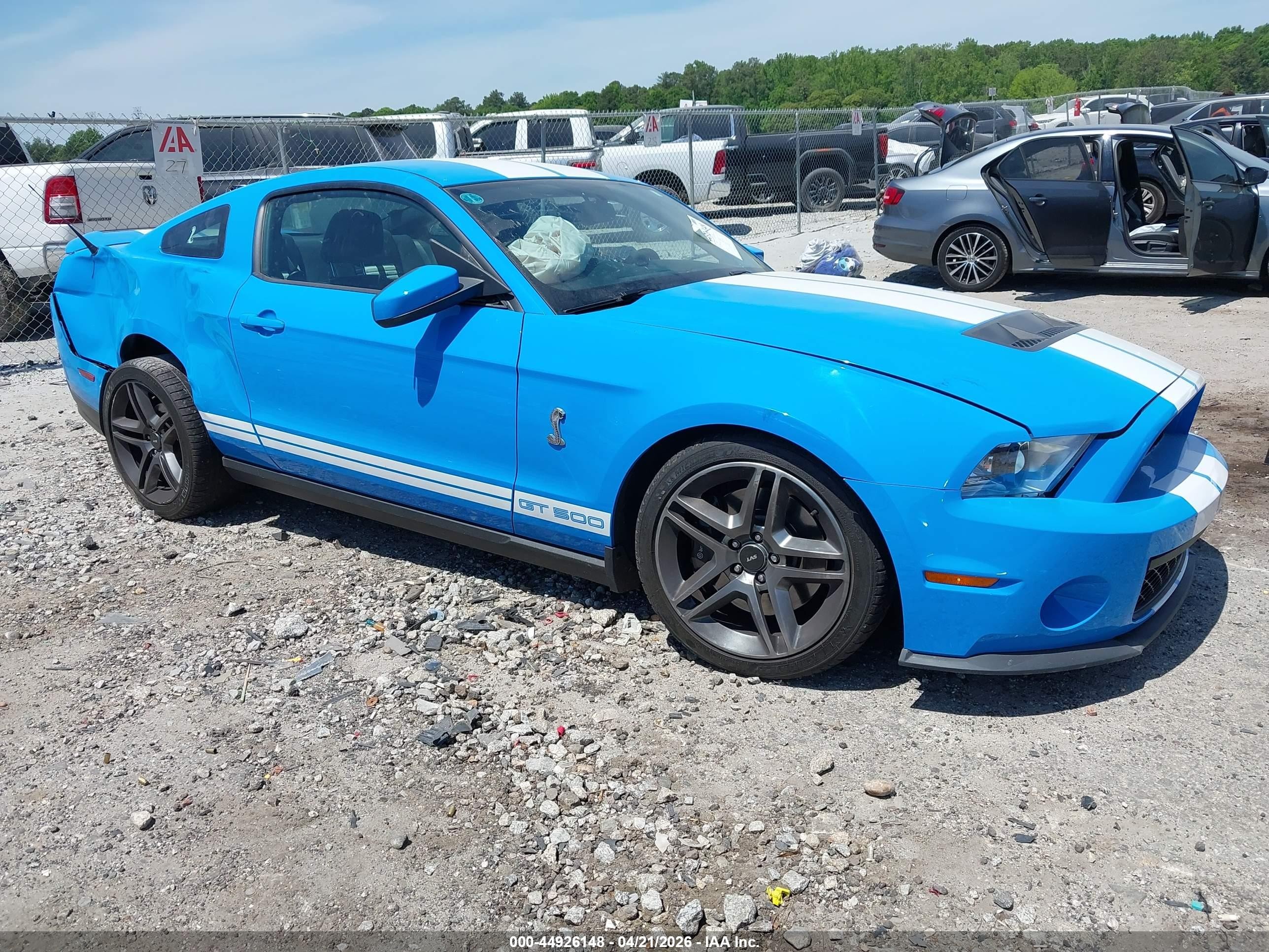 2010 Ford Shelby Gt500   Blue vin: 1ZVBP8JS6A5140137
