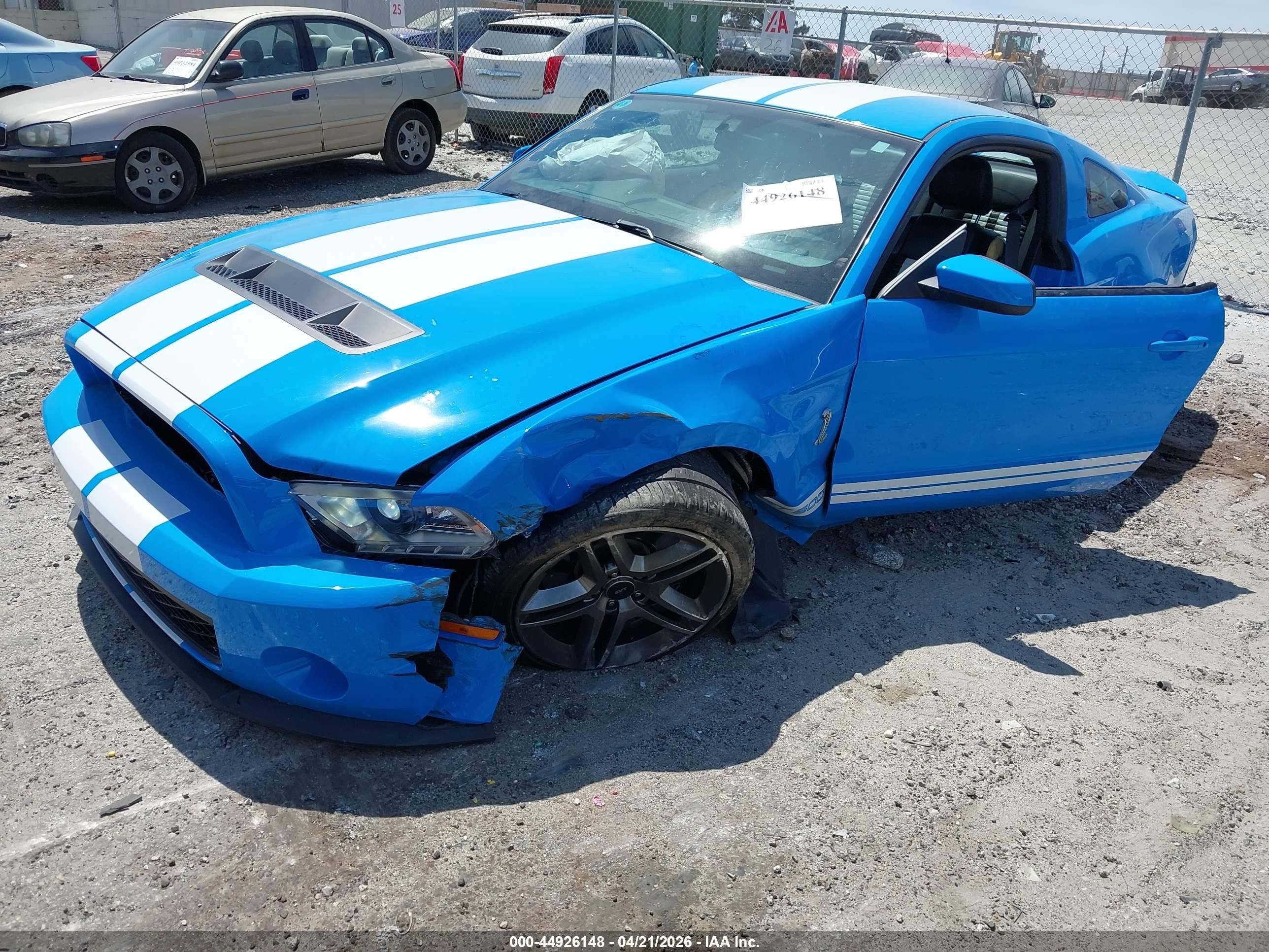 2010 Ford Shelby Gt500   Blue vin: 1ZVBP8JS6A5140137