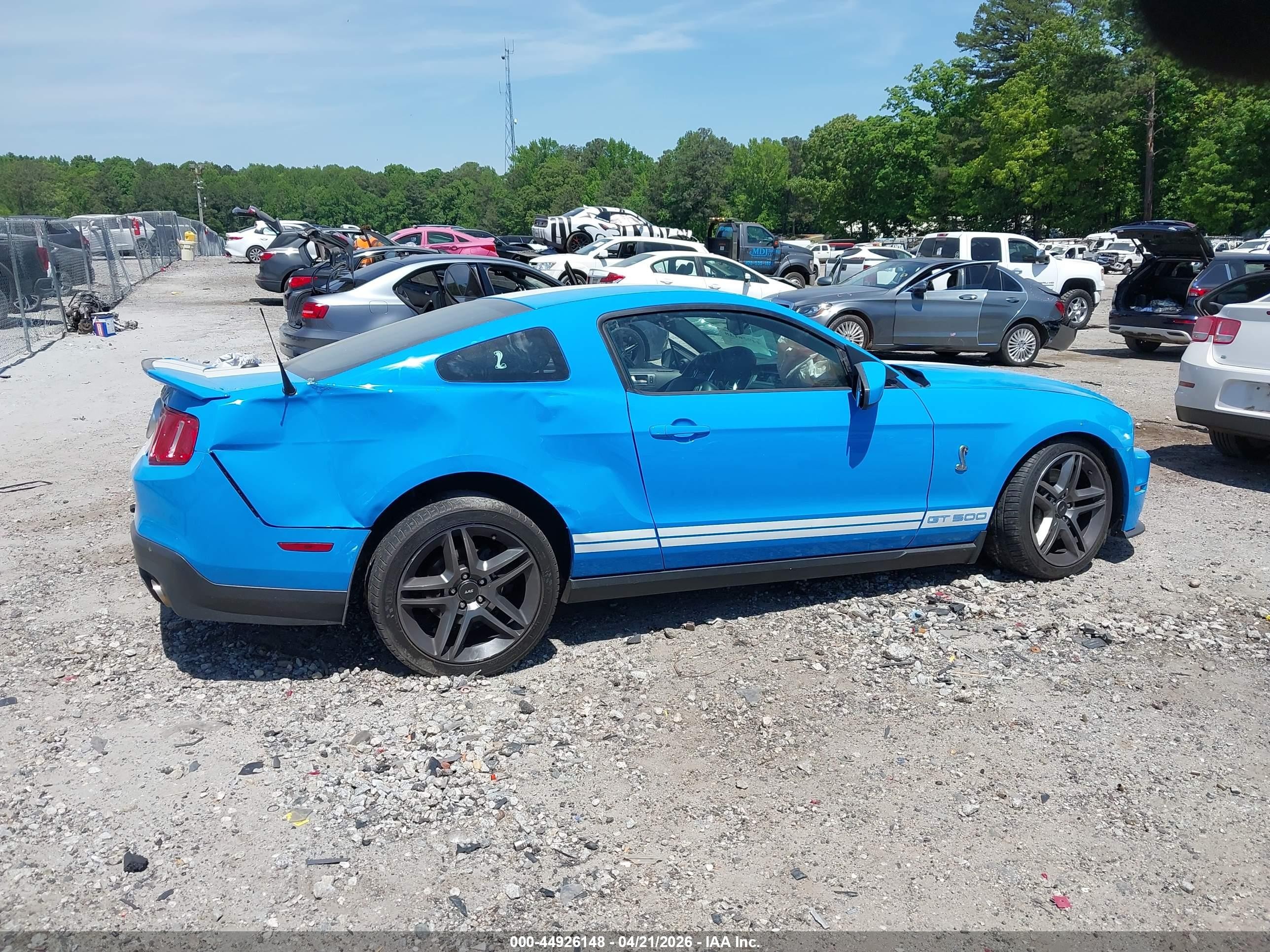 2010 Ford Shelby Gt500   Blue vin: 1ZVBP8JS6A5140137
