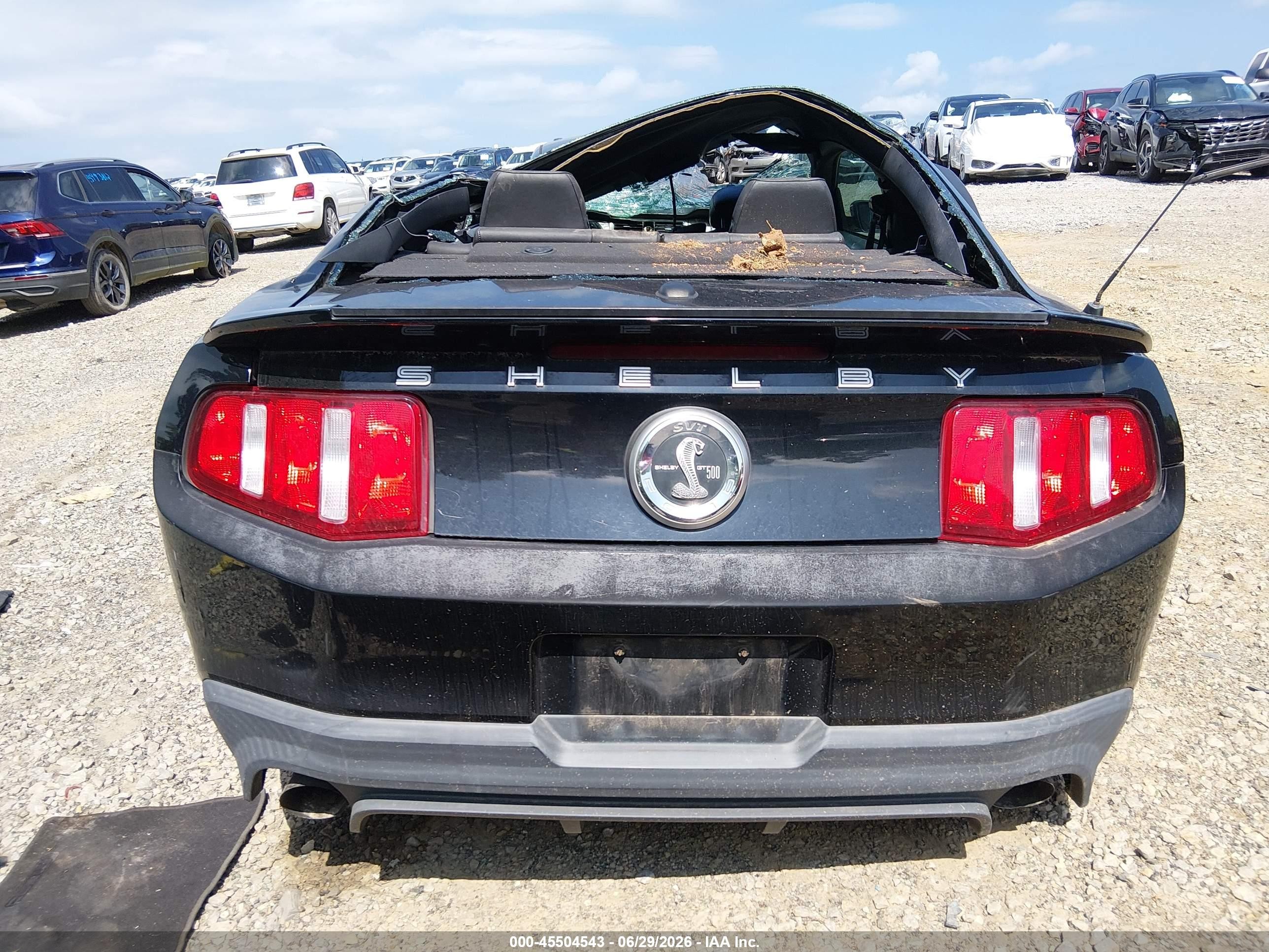 2011 Ford Shelby Gt500 Black vin: 1ZVBP8JS9B5155829