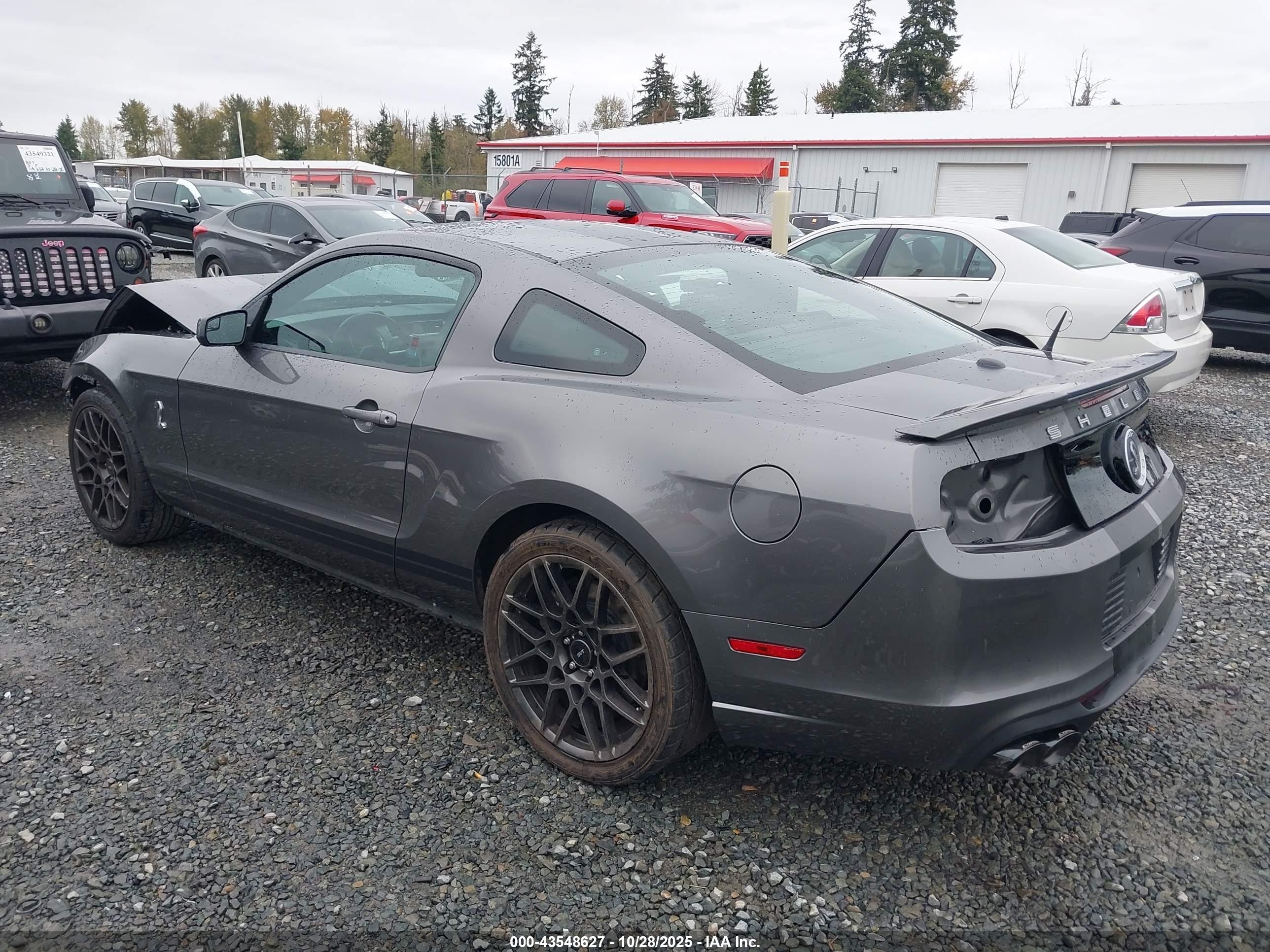 2013 Ford Shelby Gt500   Gray vin: 1ZVBP8JZ2D5260857