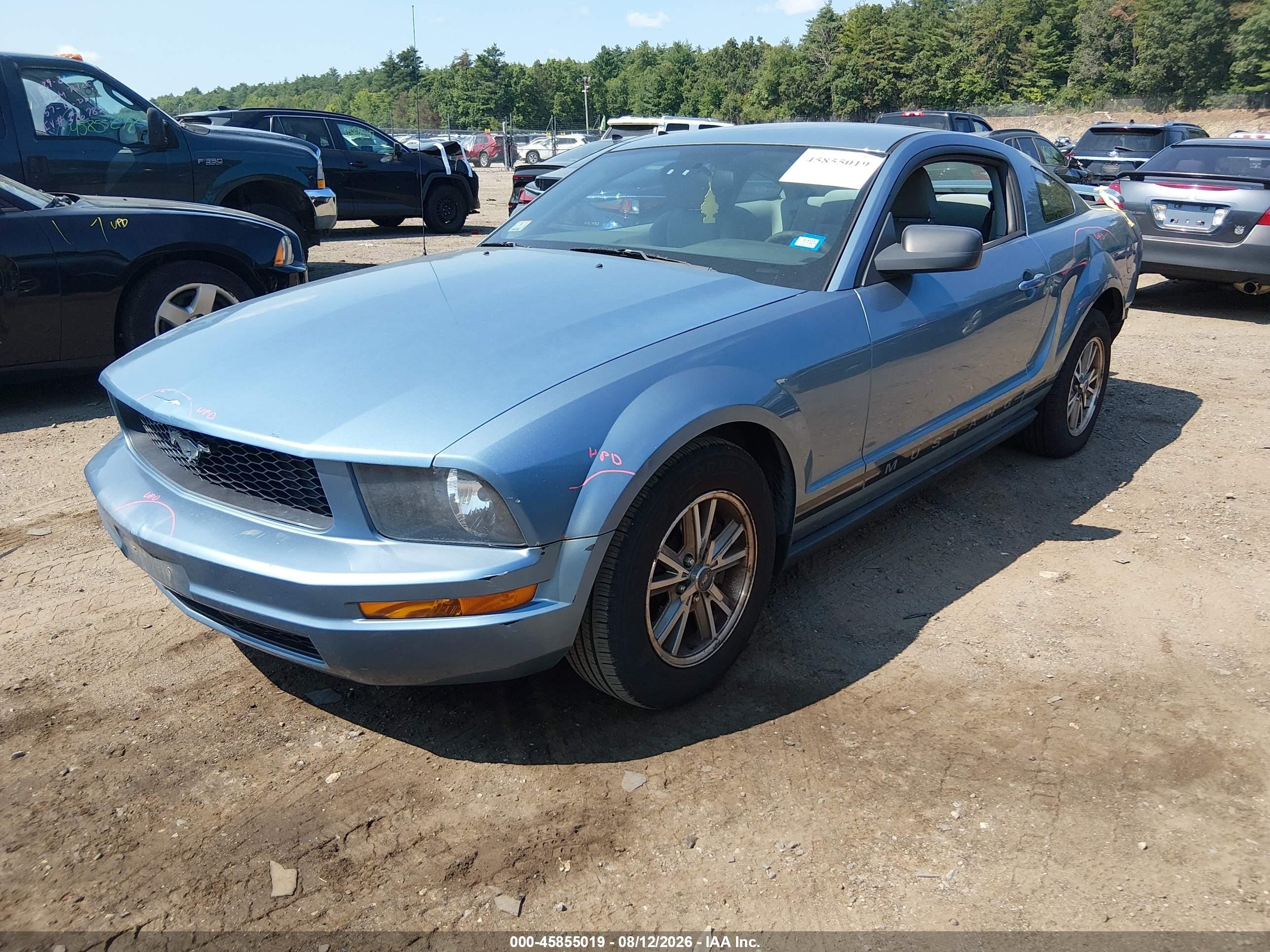 2005 Ford Mustang V6 Deluxe/v6 Premium Blue vin: 1ZVFT80N055116480