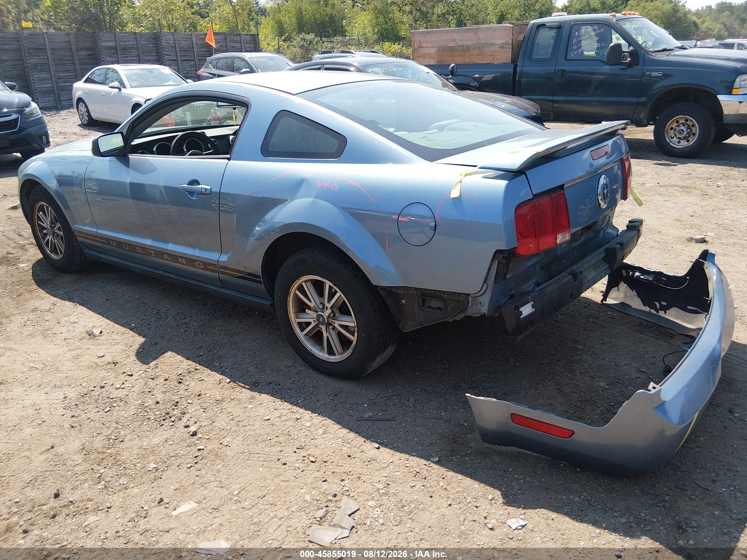 2005 Ford Mustang V6 Deluxe/v6 Premium Blue vin: 1ZVFT80N055116480