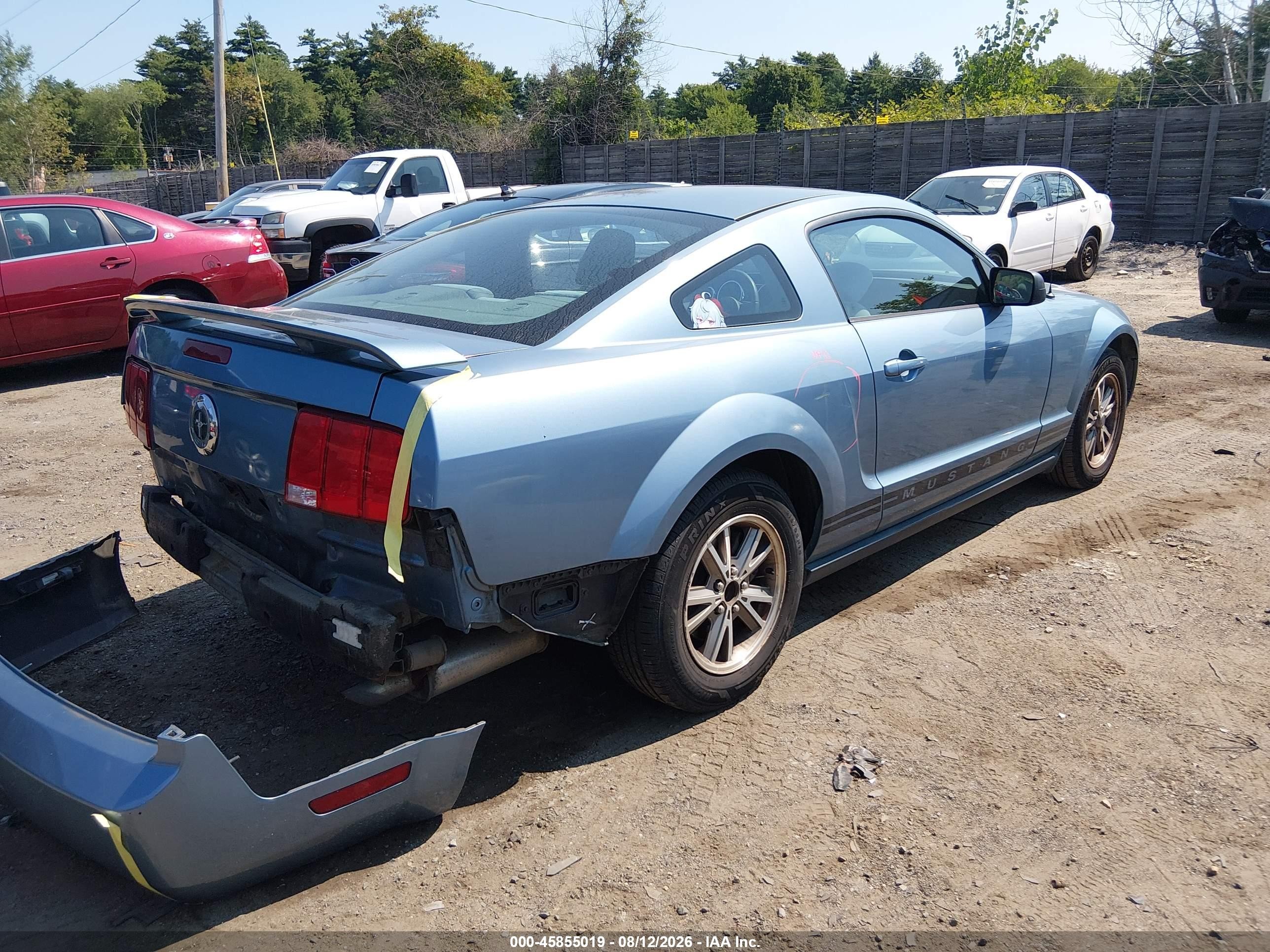 2005 Ford Mustang V6 Deluxe/v6 Premium Blue vin: 1ZVFT80N055116480