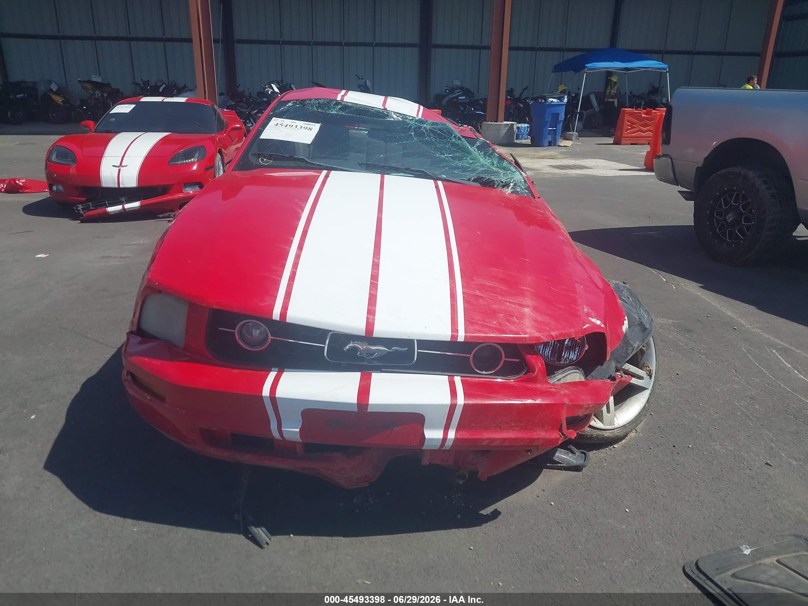 2005 Ford Mustang   Red vin: 1ZVFT80N055227465