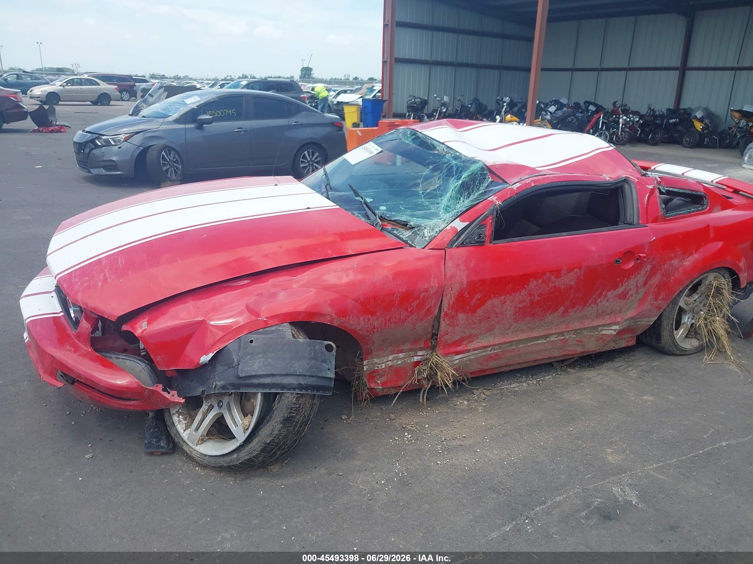 2005 Ford Mustang   Red vin: 1ZVFT80N055227465