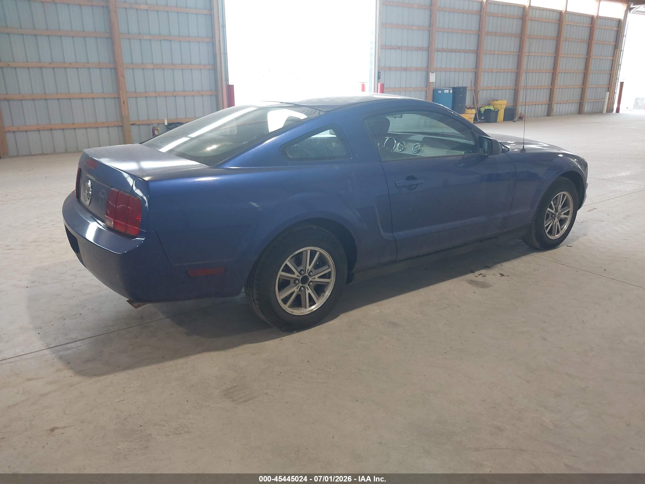 2005 Ford Mustang V6 Deluxe/v6 Premium Blue vin: 1ZVFT80N055255847