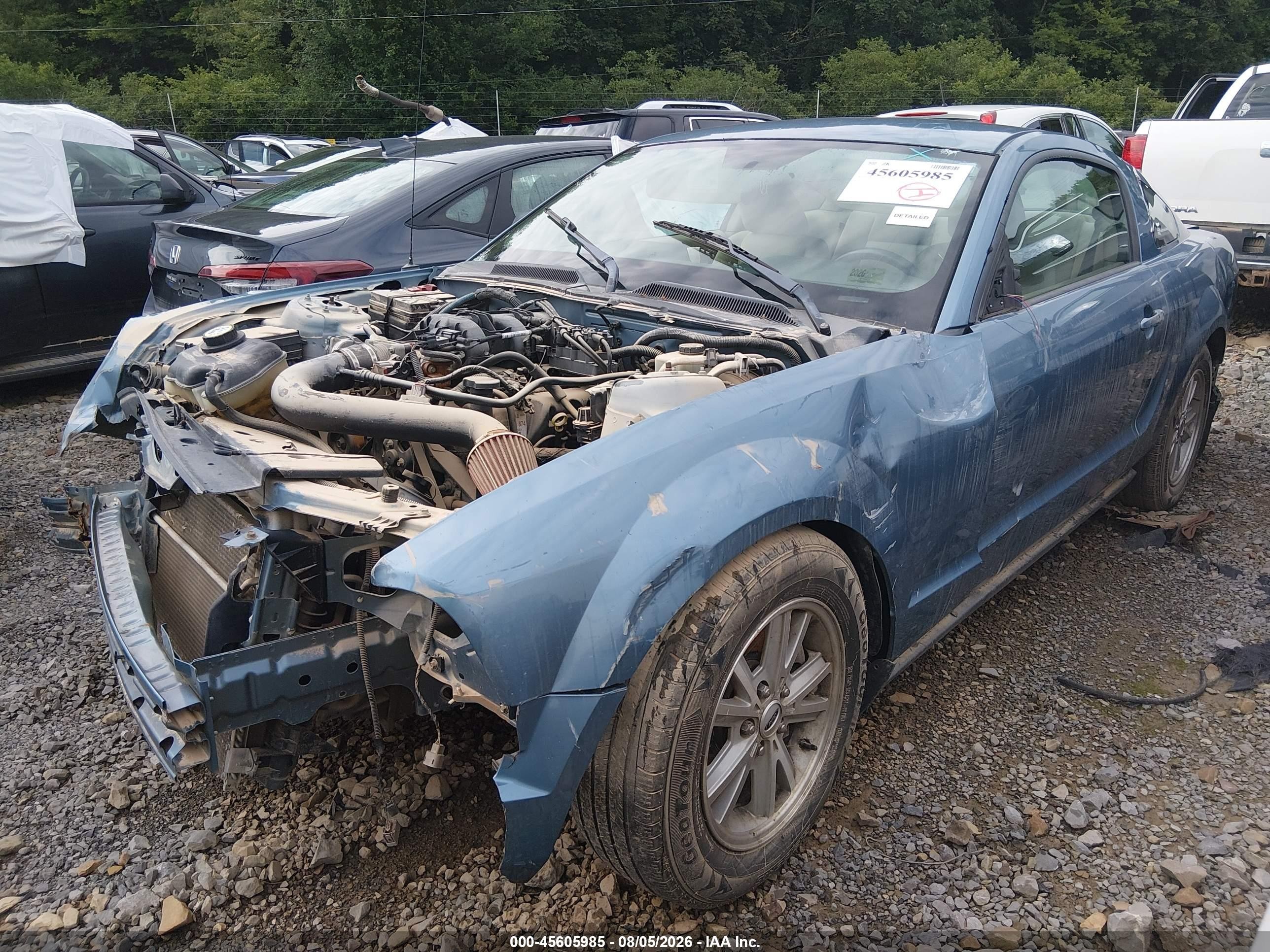2006 Ford Mustang V6 Blue vin: 1ZVFT80N065183193