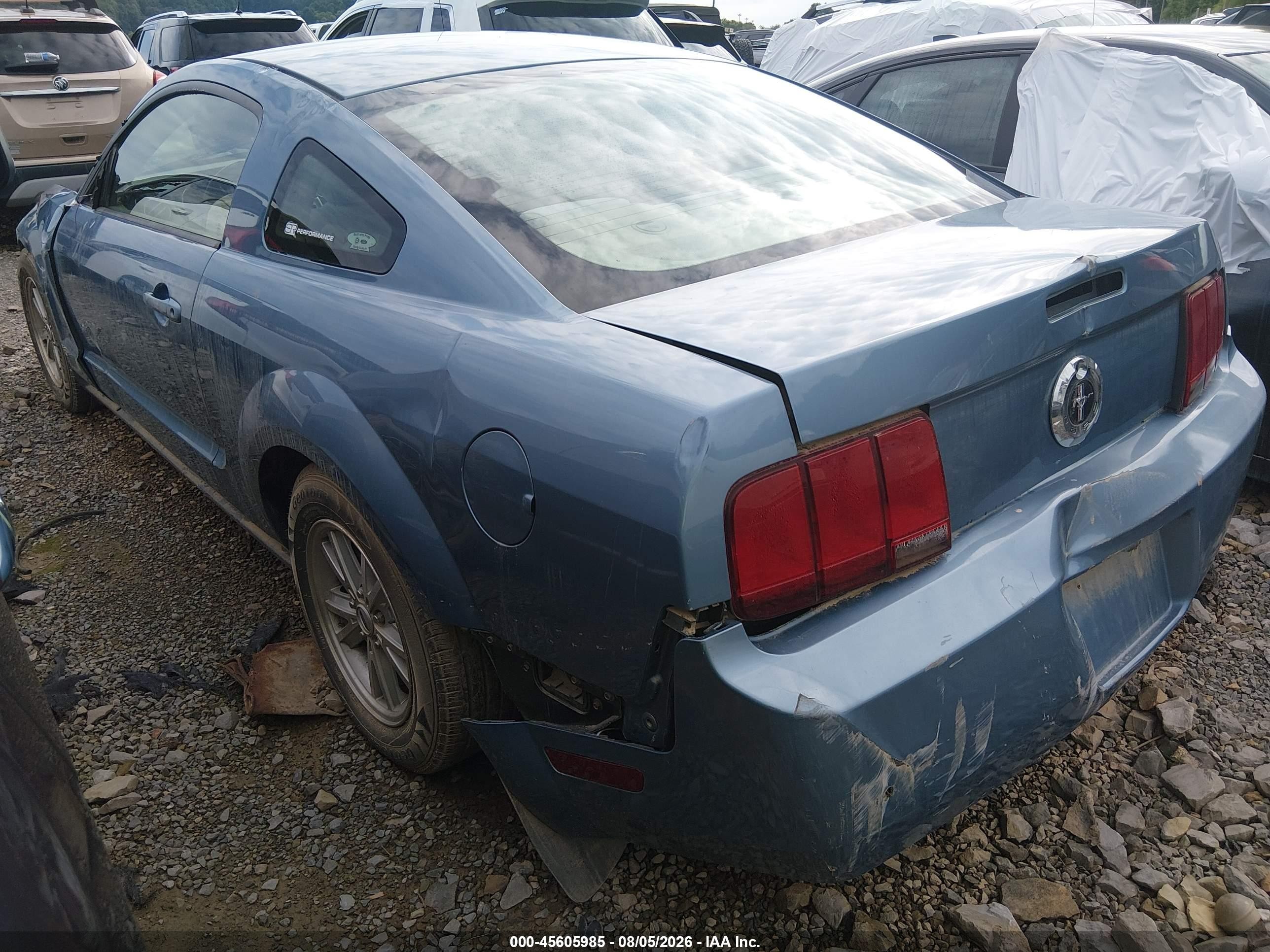 2006 Ford Mustang V6 Blue vin: 1ZVFT80N065183193