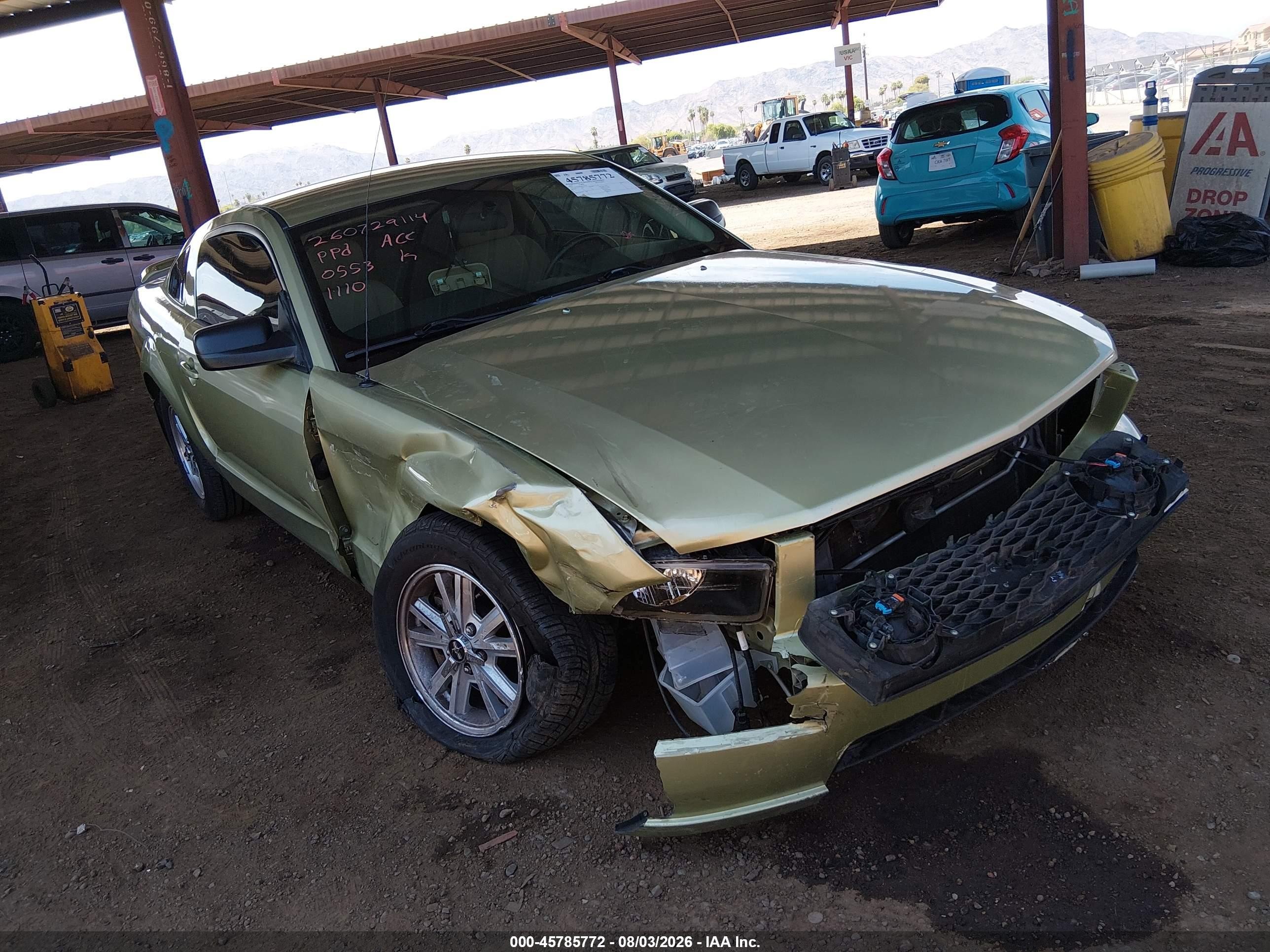2006 Ford Mustang V6 Green vin: 1ZVFT80N065250553