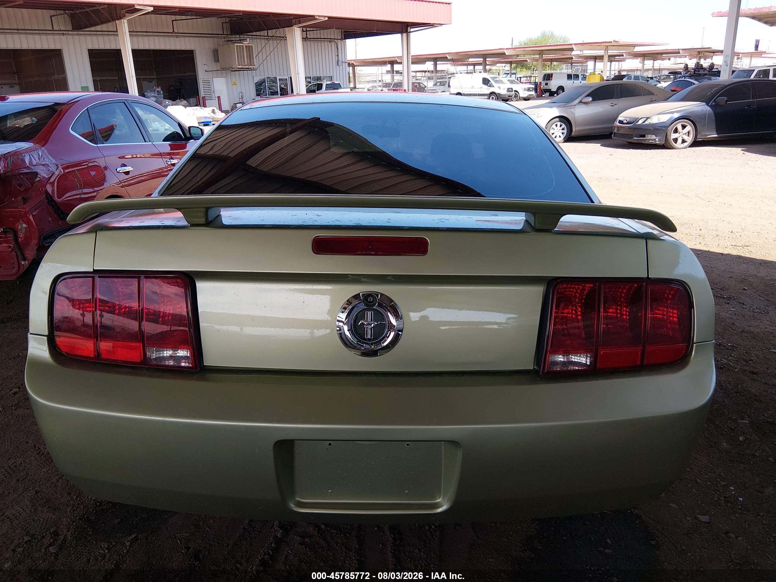 2006 Ford Mustang V6 Green vin: 1ZVFT80N065250553