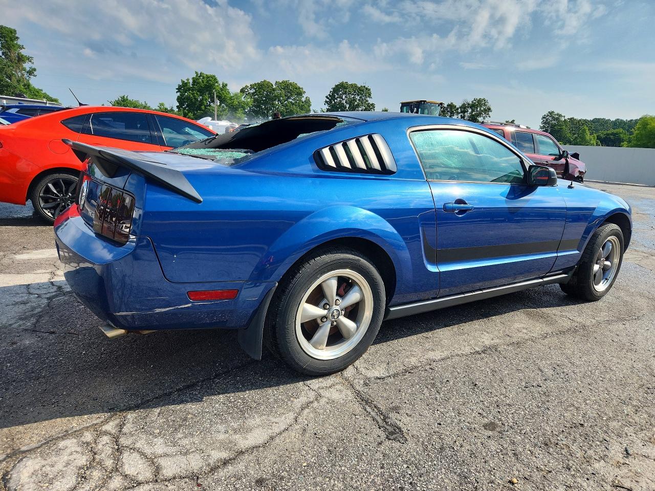 2007 Ford Mustang Blue vin: 1ZVFT80N075248772