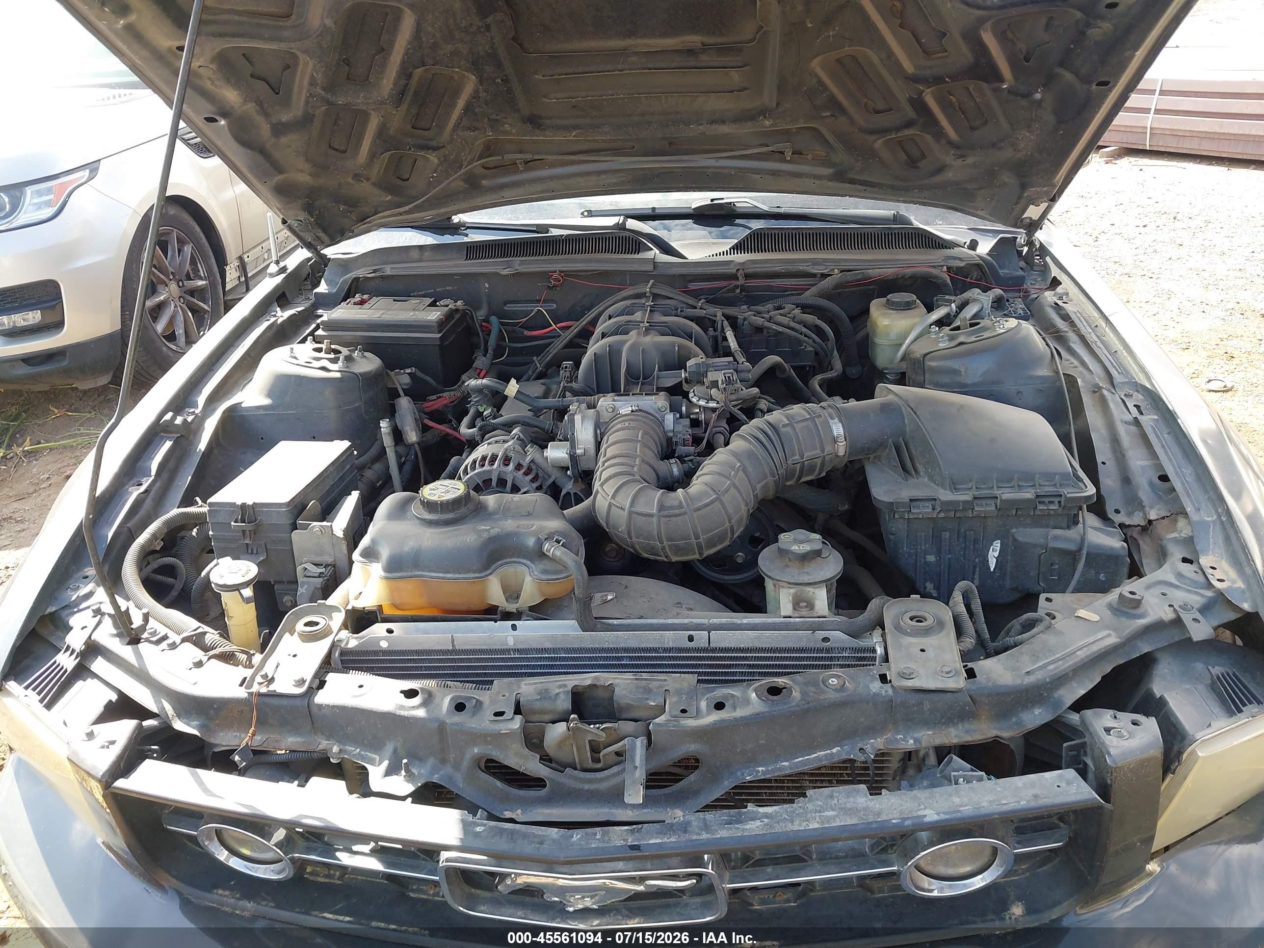 2007 Ford Mustang   Серый vin: 1ZVFT80N075331408