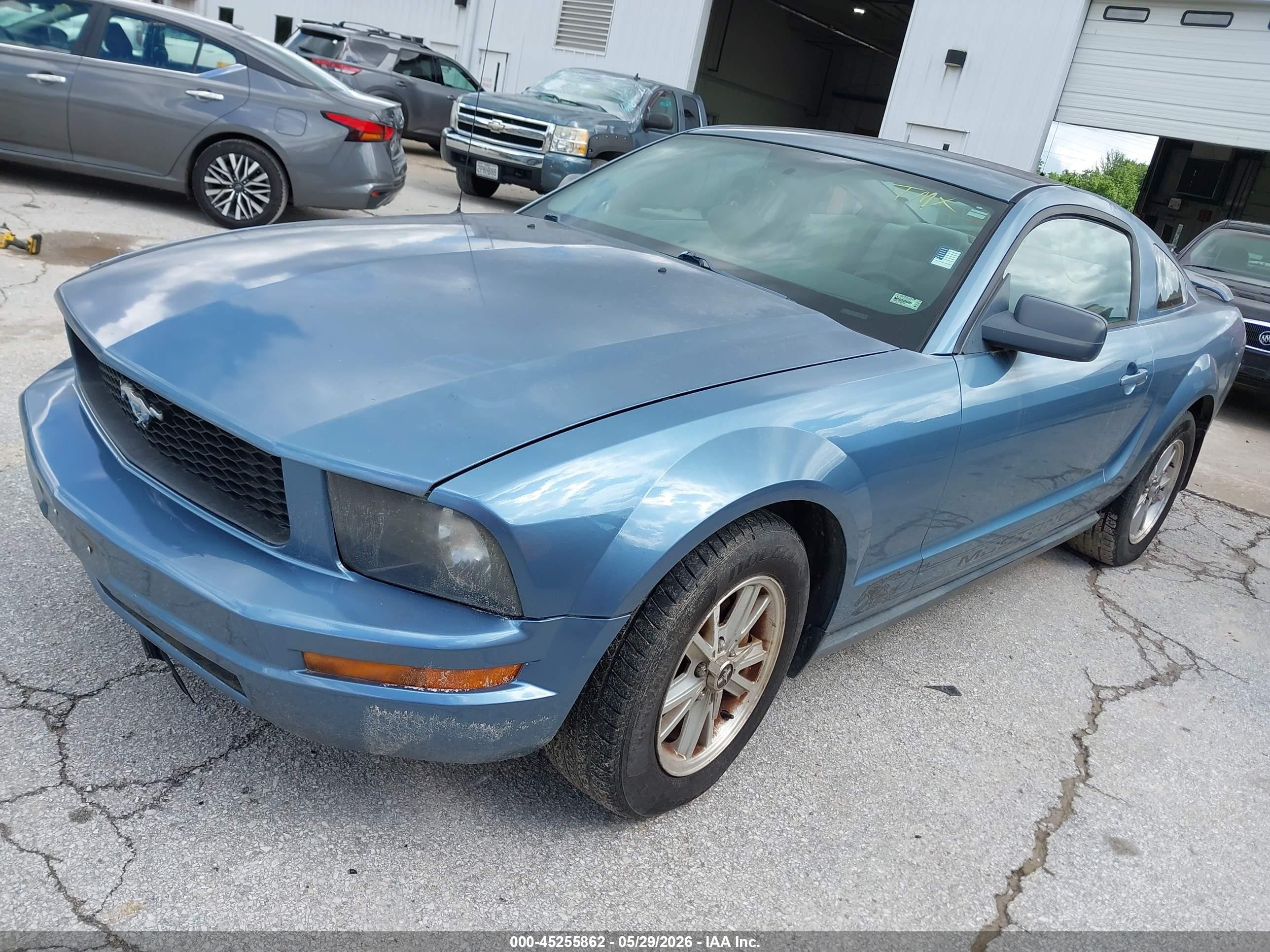 2006 Ford Mustang V6 Blue vin: 1ZVFT80N165157945