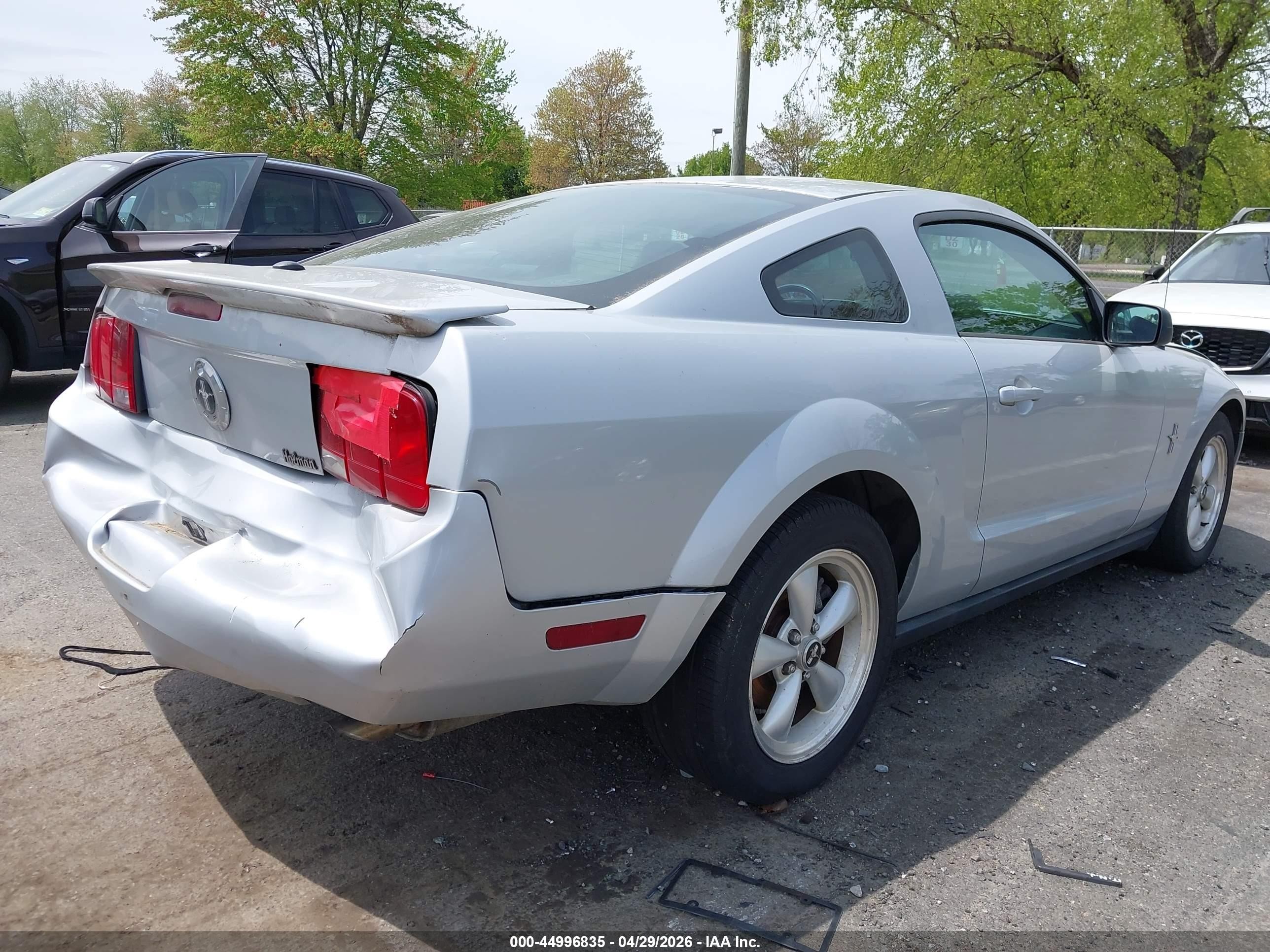 2007 Ford Mustang V6 Deluxe/v6 Premium Silver vin: 1ZVFT80N175244052