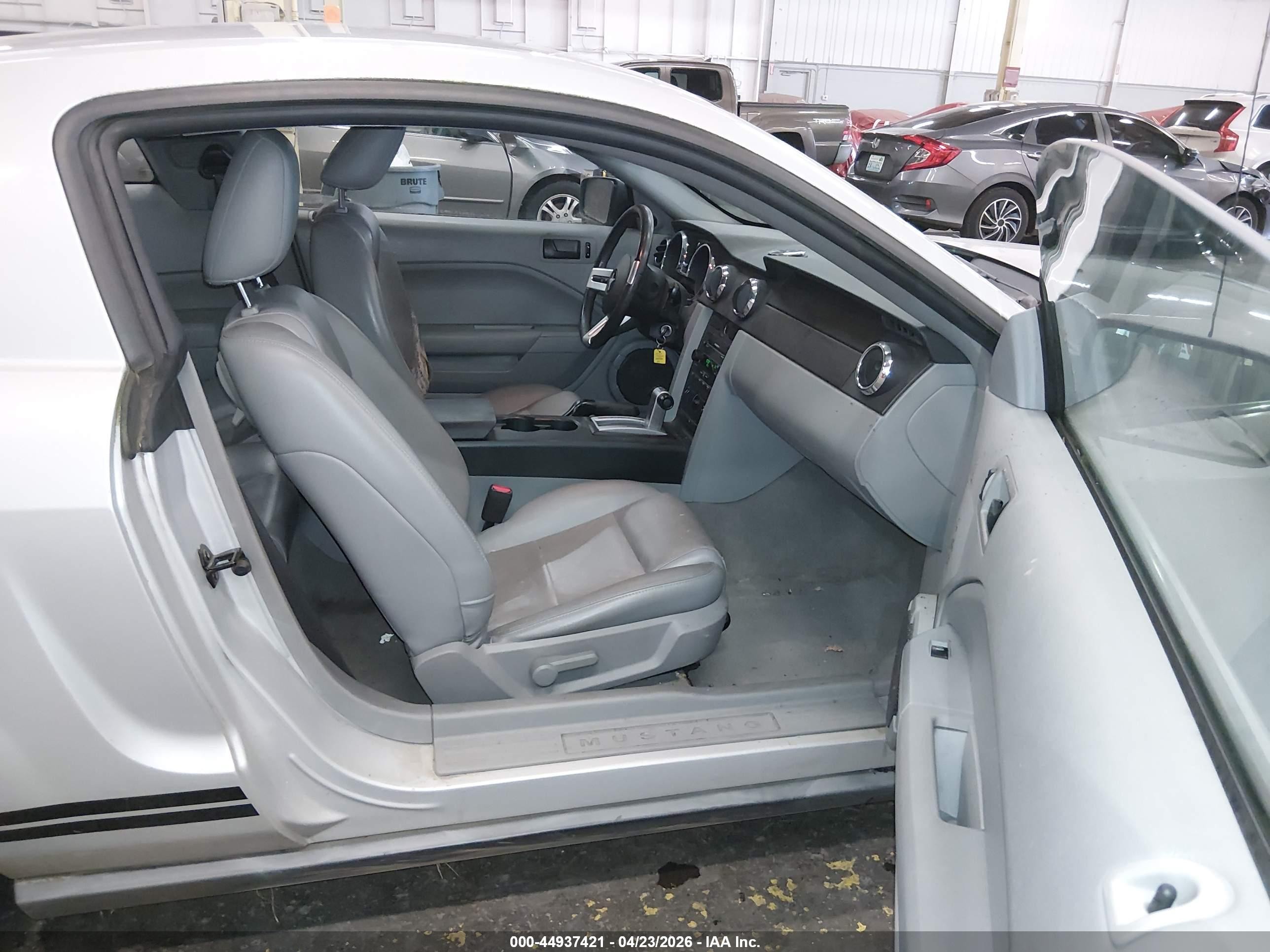 2007 Ford Mustang V6 Deluxe/v6 Premium Silver vin: 1ZVFT80N175322040
