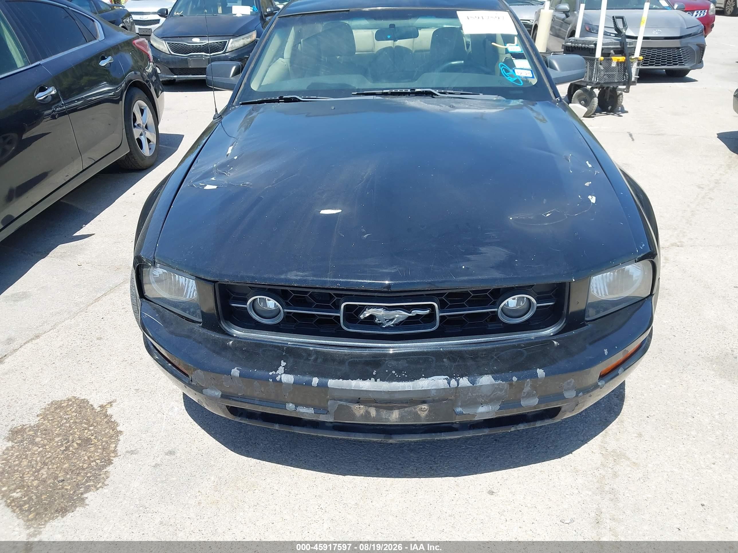 2007 Ford Mustang V6 Deluxe/v6 Premium Black vin: 1ZVFT80N175357371