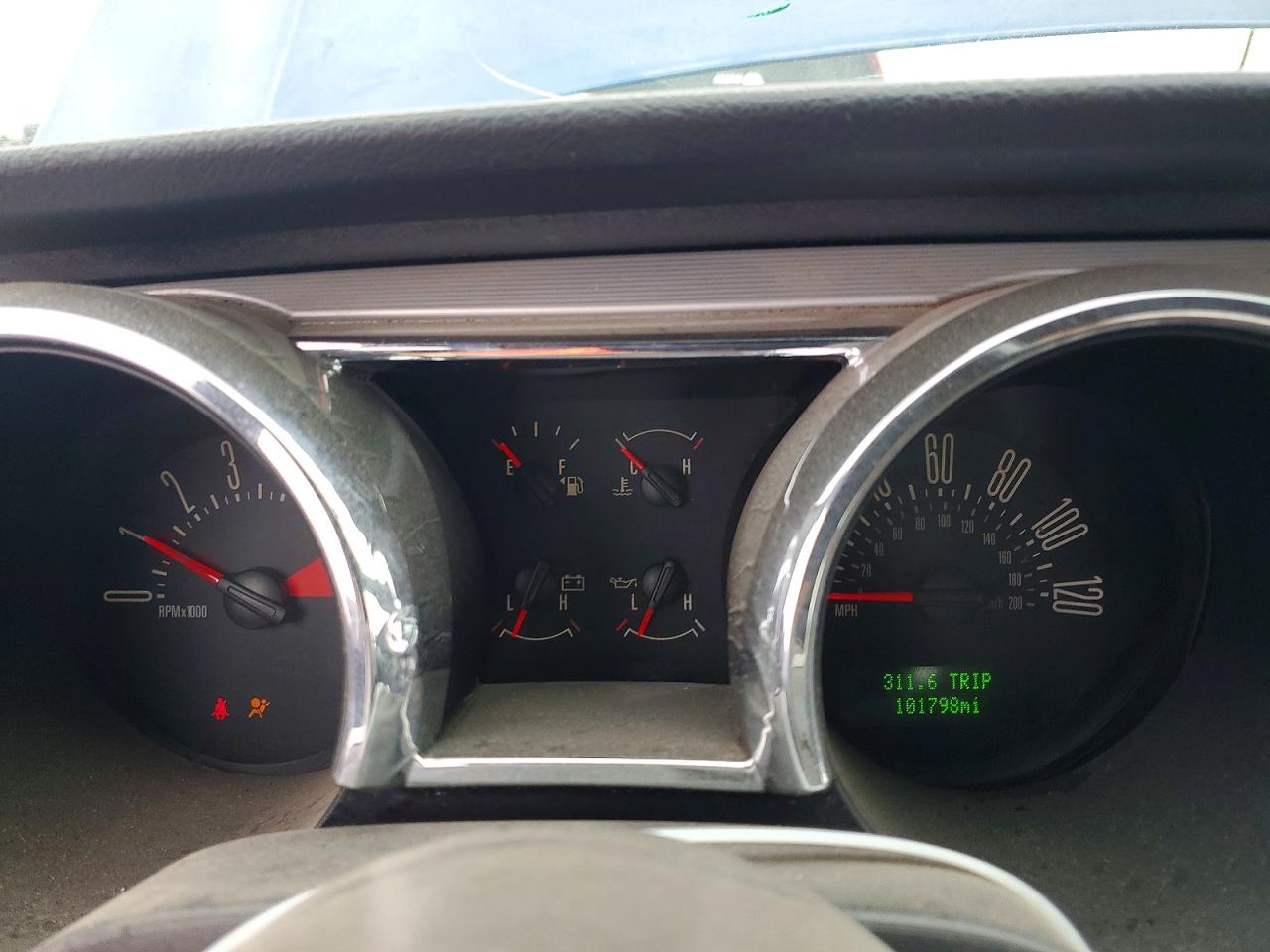 2007 Ford Mustang Blue vin: 1ZVFT80N175361548