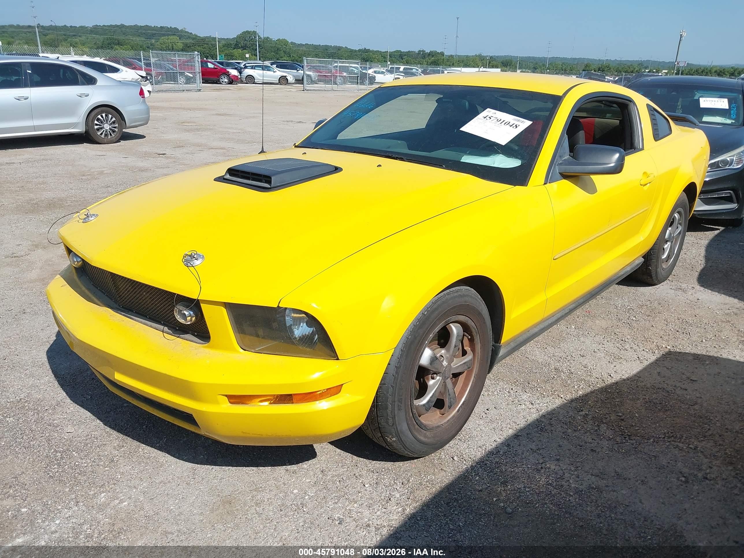 2006 Ford Mustang V6 Желтый vin: 1ZVFT80N265192834