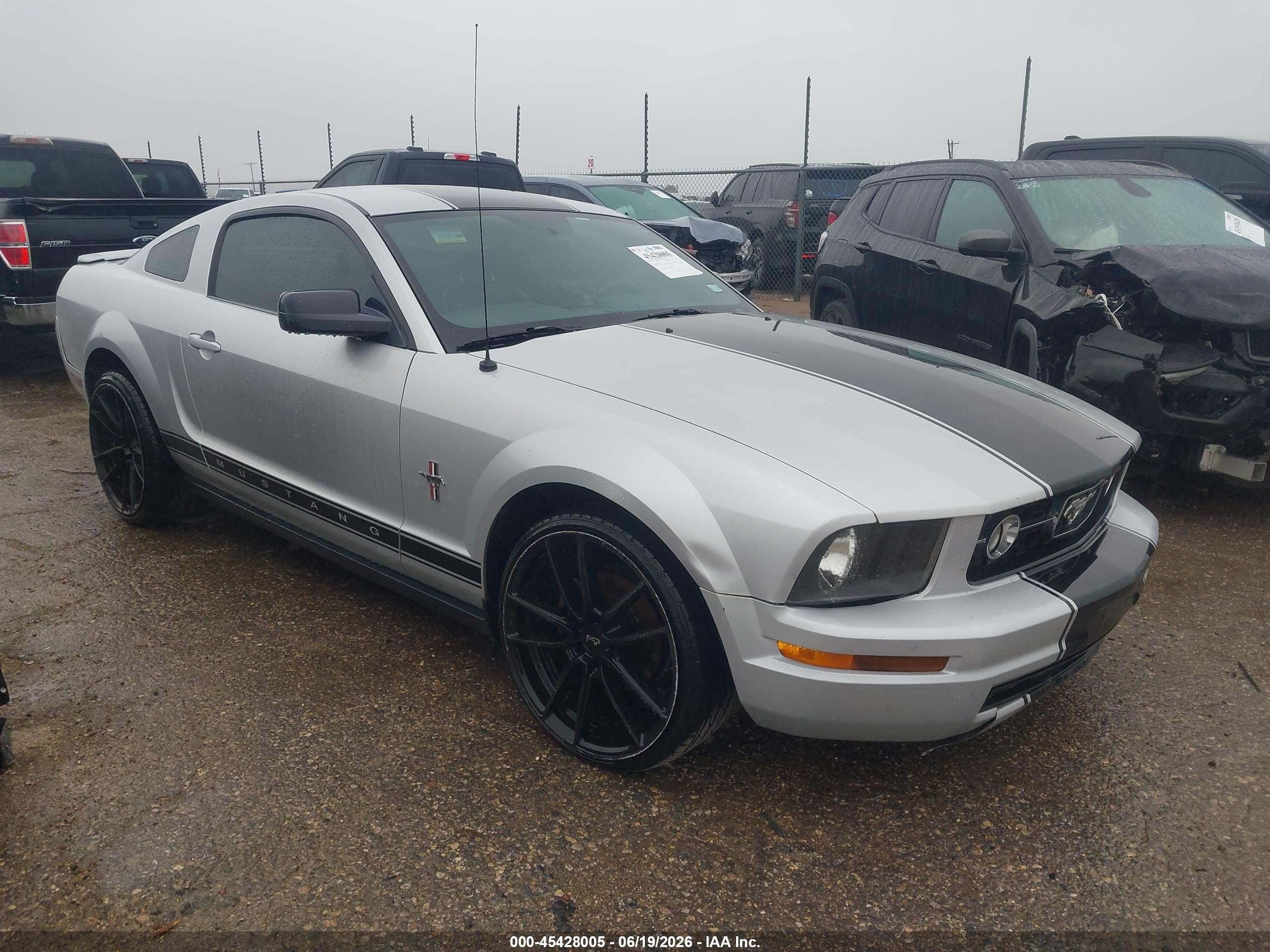 2007 Ford Mustang V6 Deluxe/v6 Premium Silver vin: 1ZVFT80N275260048