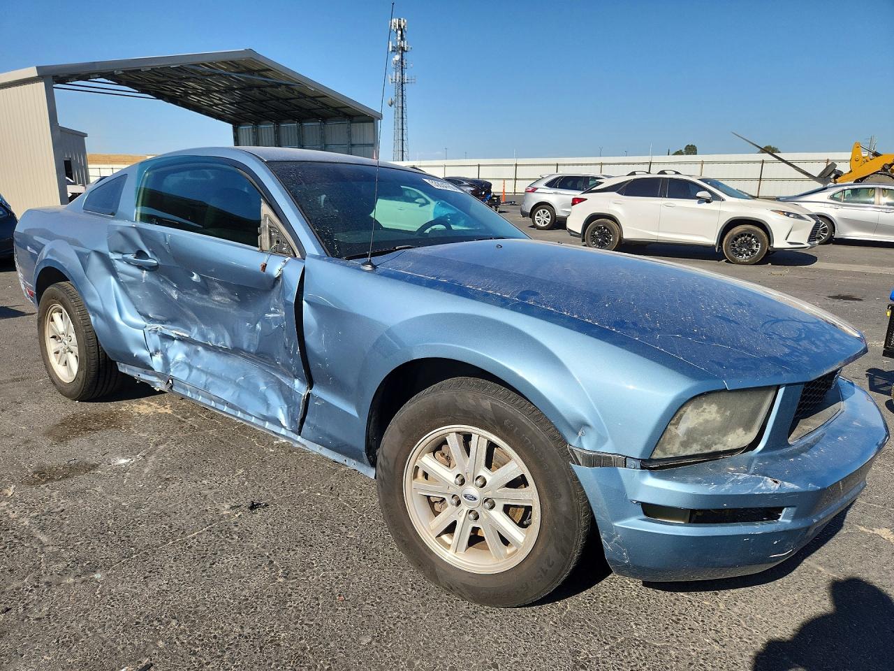 2007 Ford Mustang Blue vin: 1ZVFT80N275271194