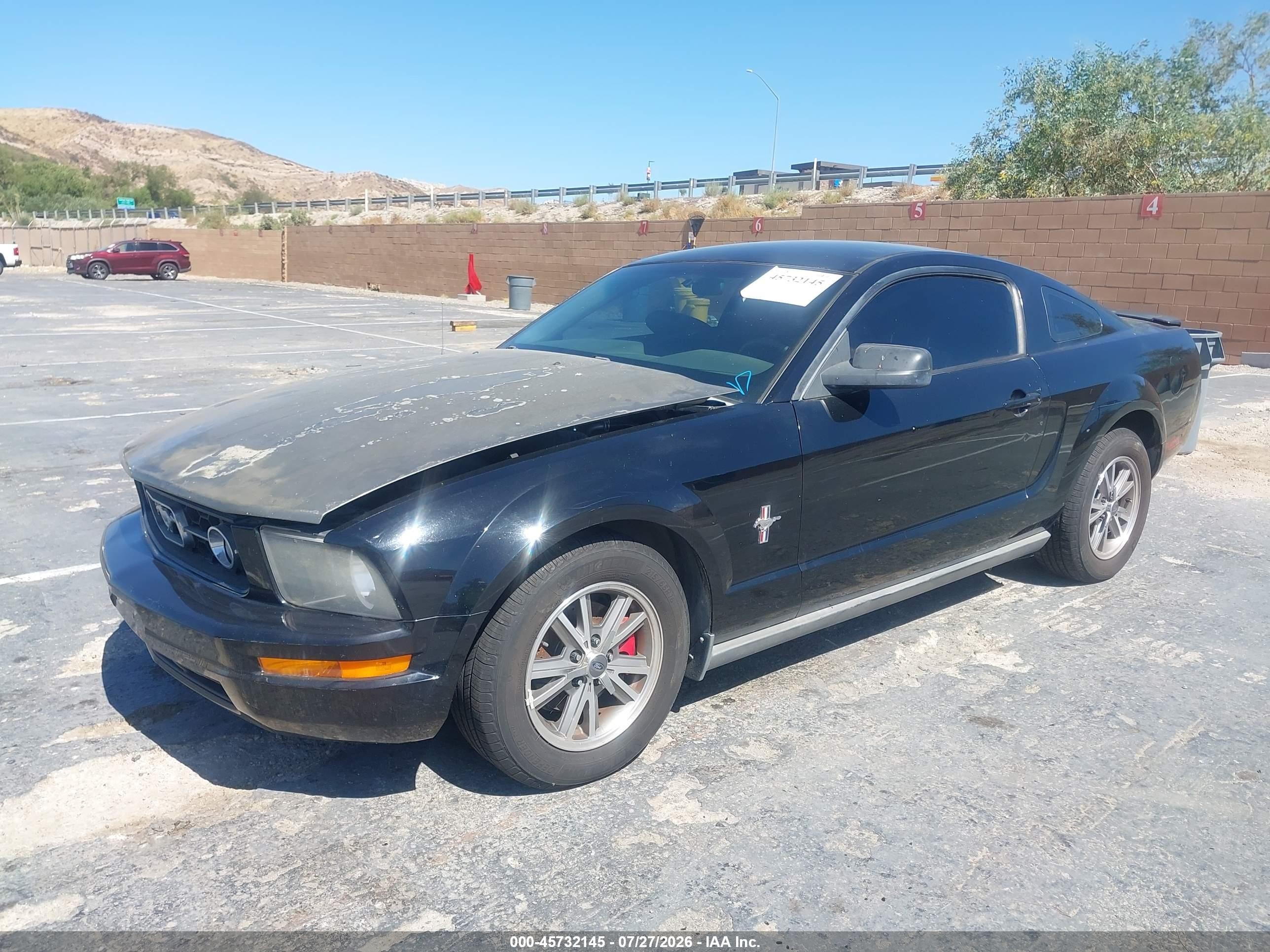 2007 Ford Mustang V6 Deluxe/v6 Premium Black vin: 1ZVFT80N275319969