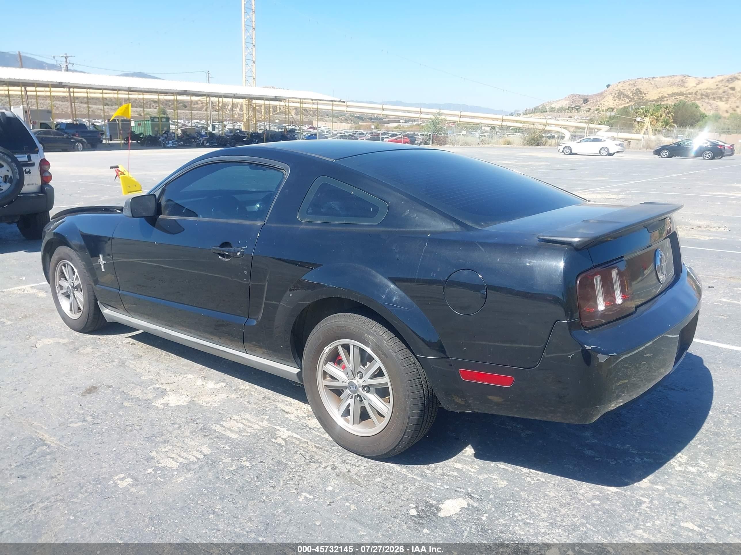 2007 Ford Mustang V6 Deluxe/v6 Premium Black vin: 1ZVFT80N275319969