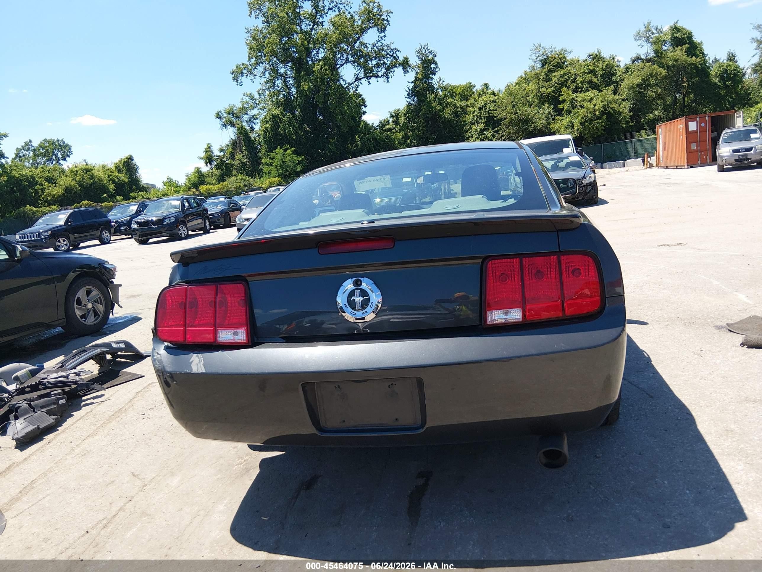 2007 Ford Mustang V6 Deluxe/v6 Premium Gray vin: 1ZVFT80N275359565