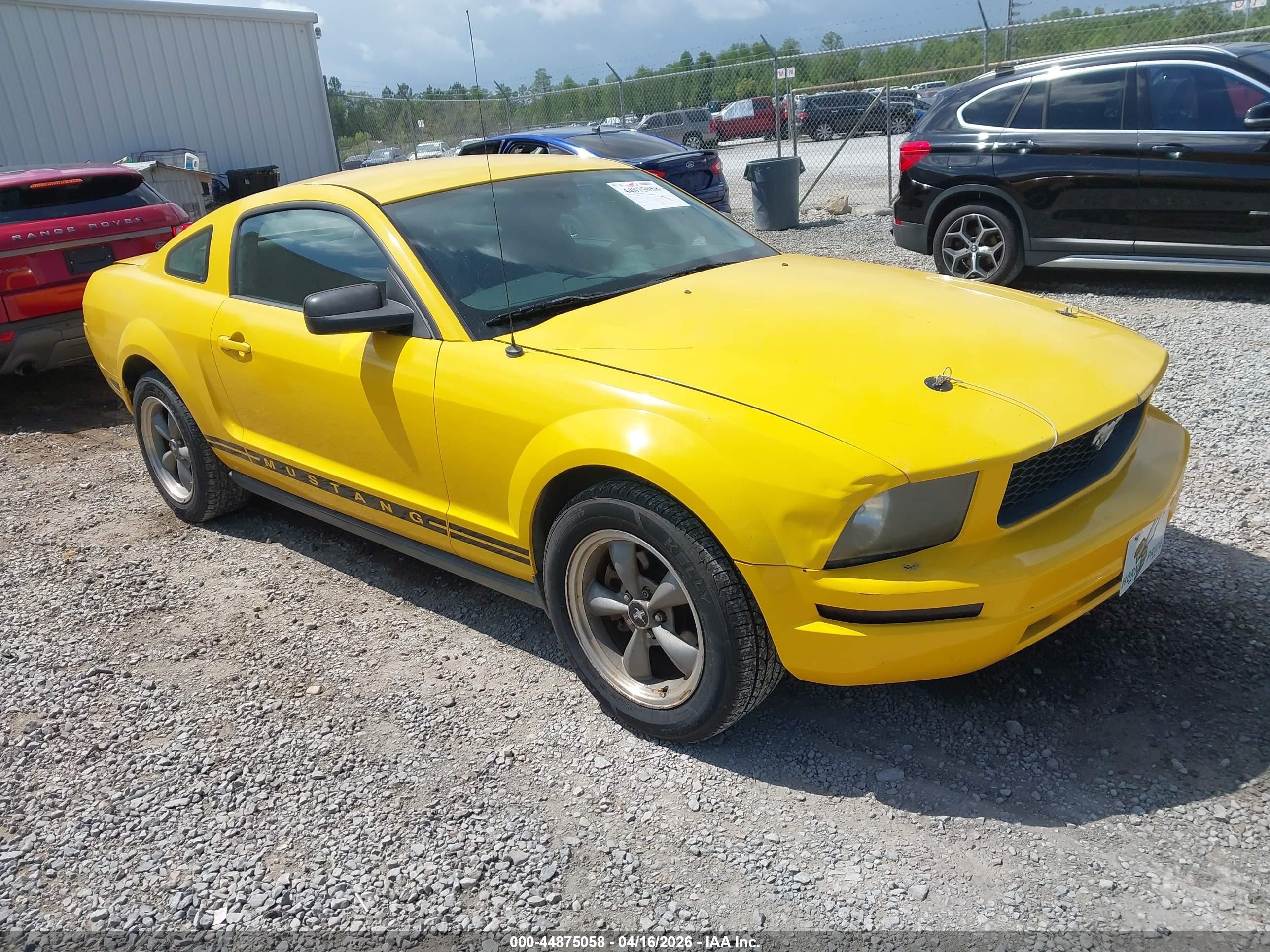 2005 Ford Mustang V6 Deluxe/v6 Premium Yellow vin: 1ZVFT80N355114299