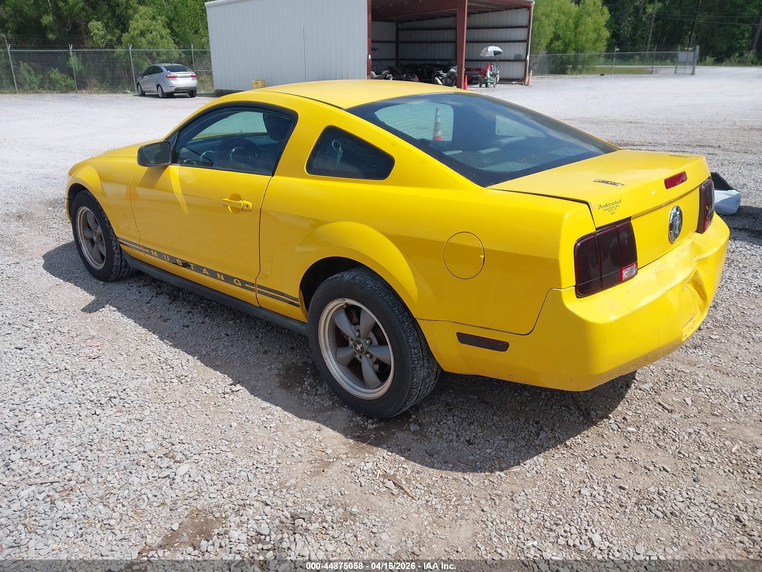 2005 Ford Mustang V6 Deluxe/v6 Premium Yellow vin: 1ZVFT80N355114299