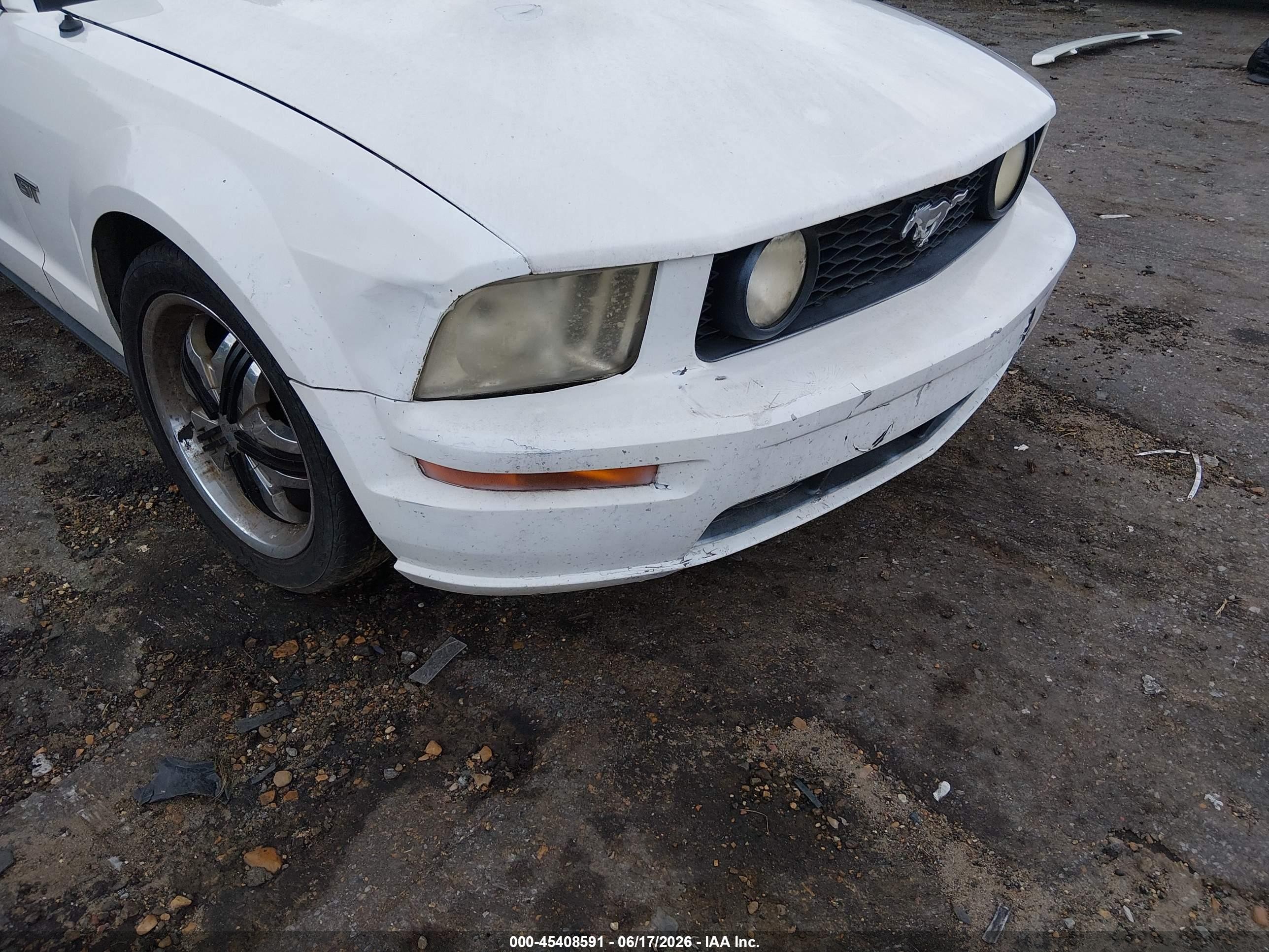 2005 Ford Mustang V6 Deluxe/v6 Premium White vin: 1ZVFT80N355131037