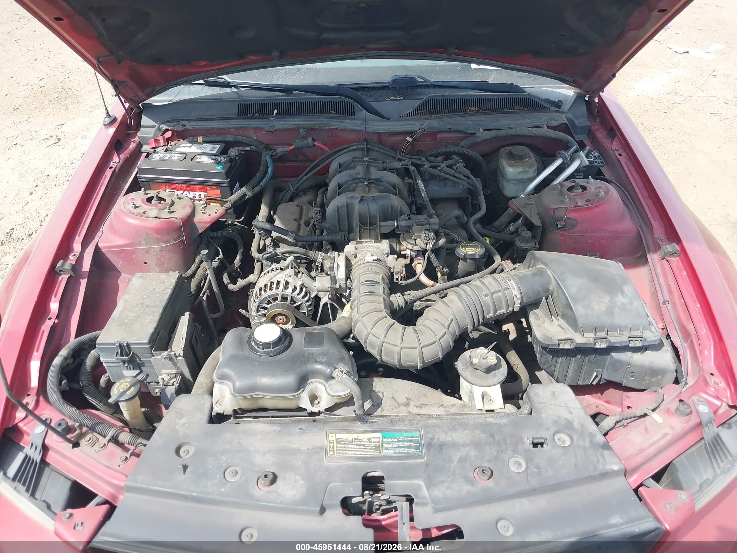 2006 Ford Mustang V6 Красный vin: 1ZVFT80N365164265