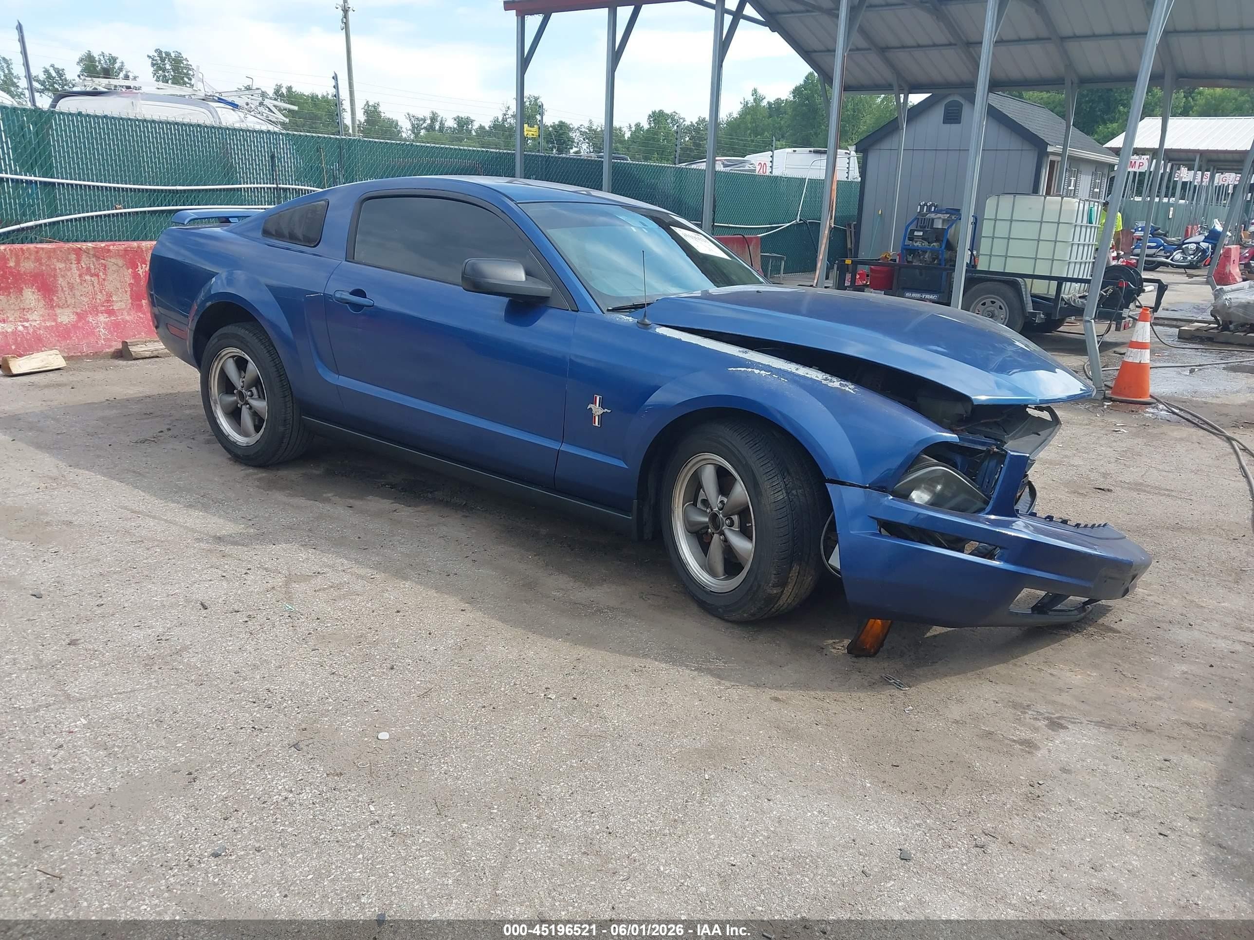 2006 Ford Mustang V6 Blue vin: 1ZVFT80N365180689