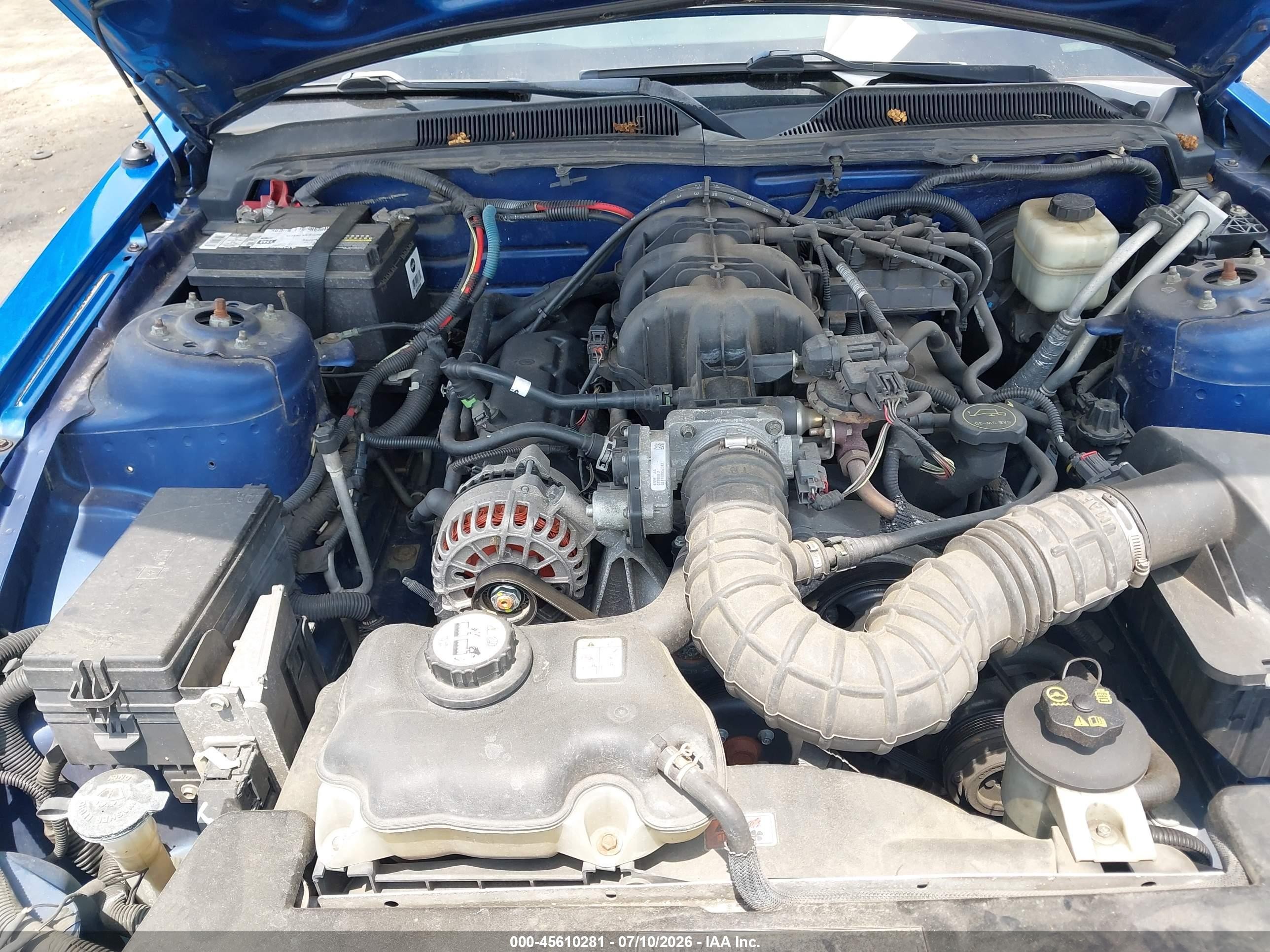 2007 Ford Mustang V6 Deluxe/v6 Premium Blue vin: 1ZVFT80N375240469