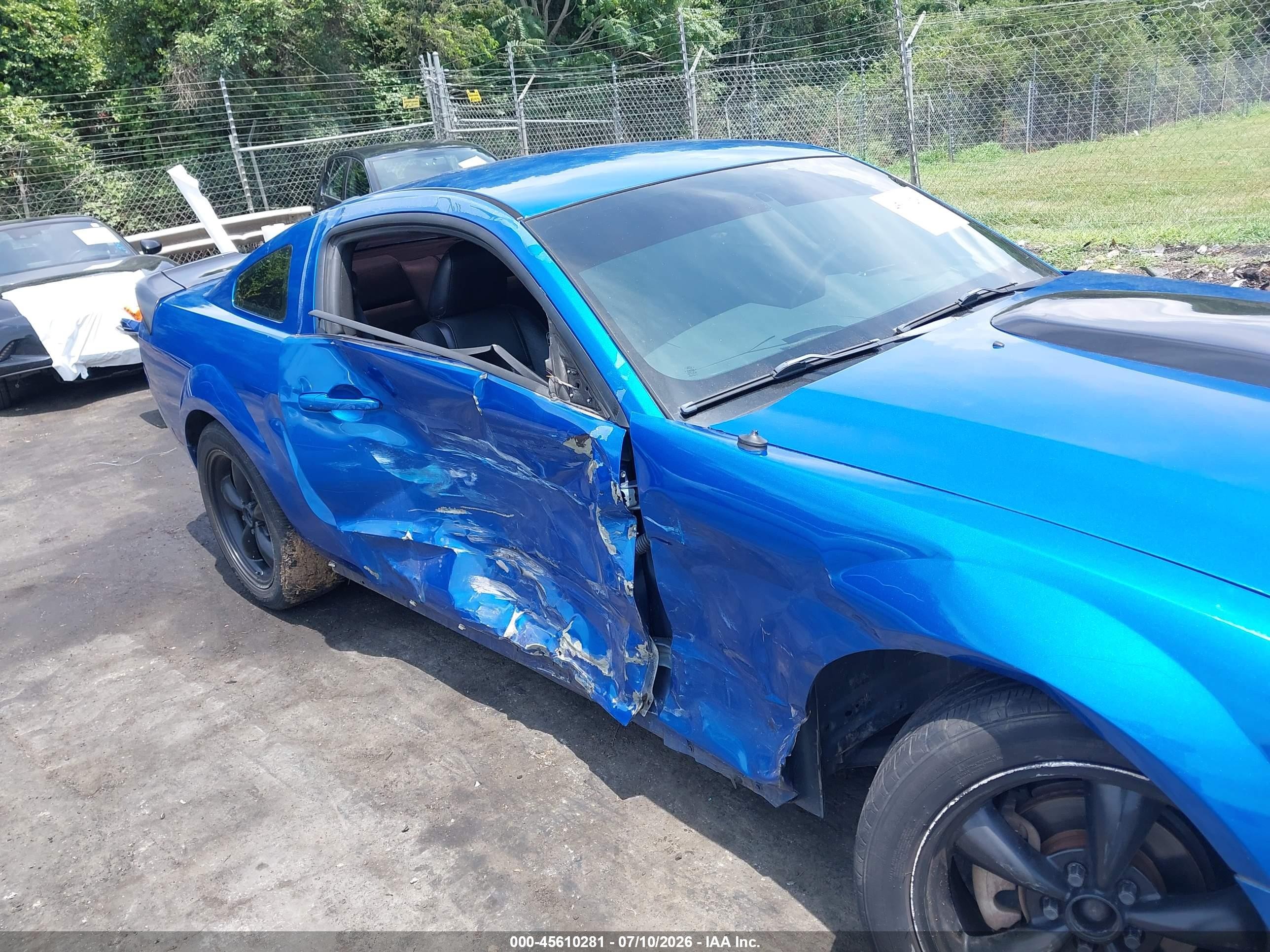 2007 Ford Mustang V6 Deluxe/v6 Premium Blue vin: 1ZVFT80N375240469