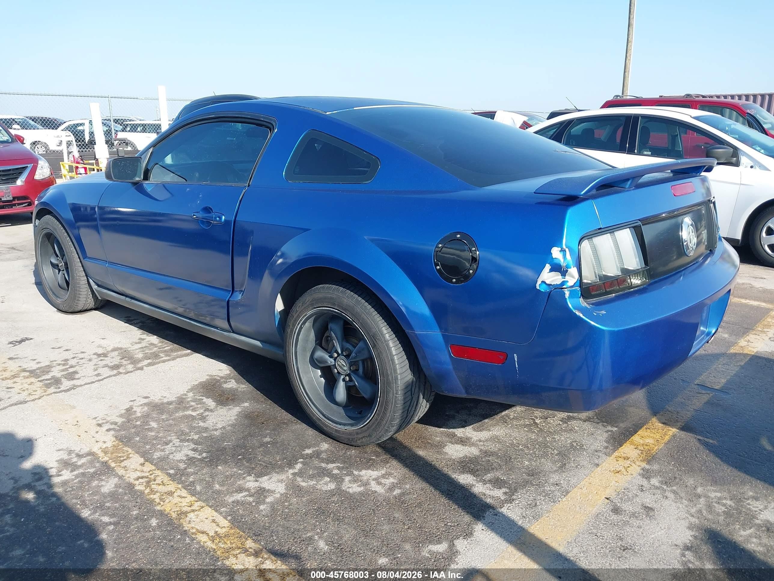 2005 Ford Mustang V6 Deluxe/v6 Premium Blue vin: 1ZVFT80N455238436