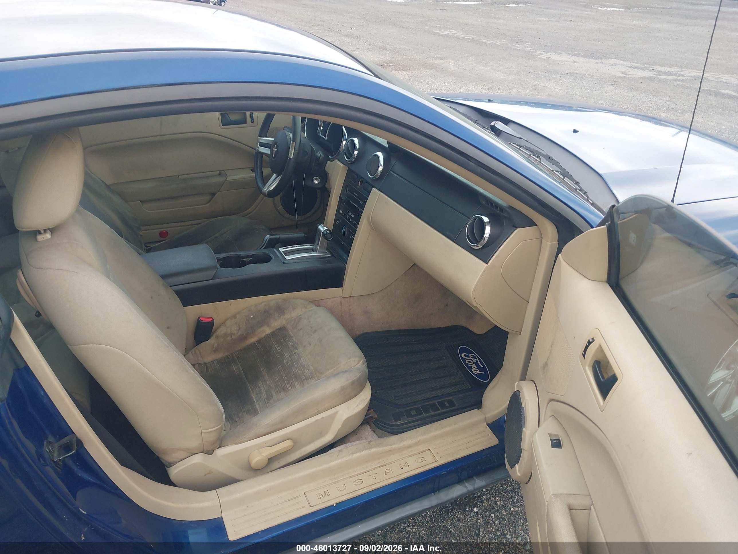 2007 Ford Mustang V6 Deluxe/v6 Premium Blue vin: 1ZVFT80N475300369