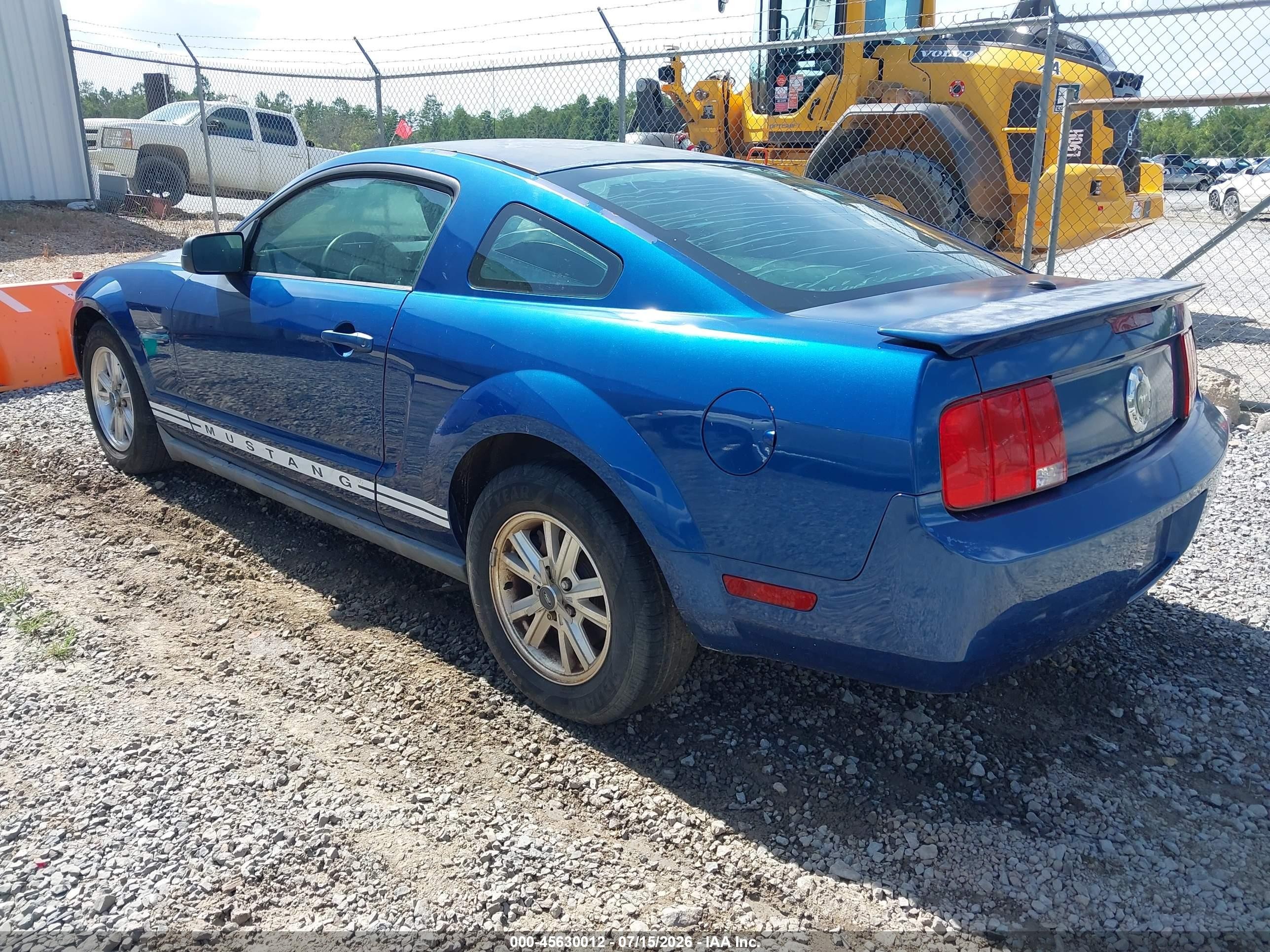 2007 Ford Mustang V6 Deluxe/v6 Premium Синий vin: 1ZVFT80N475314885