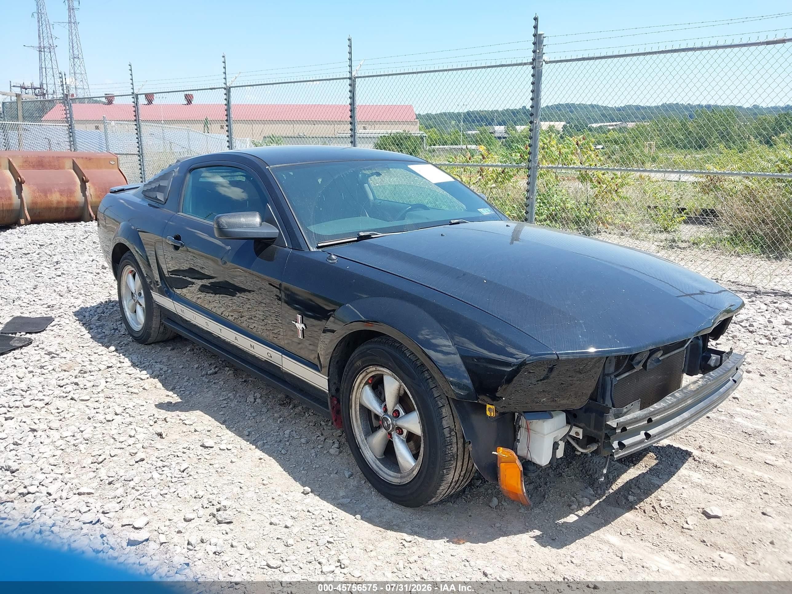 2007 Ford Mustang V6 Deluxe/v6 Premium Black vin: 1ZVFT80N475349717