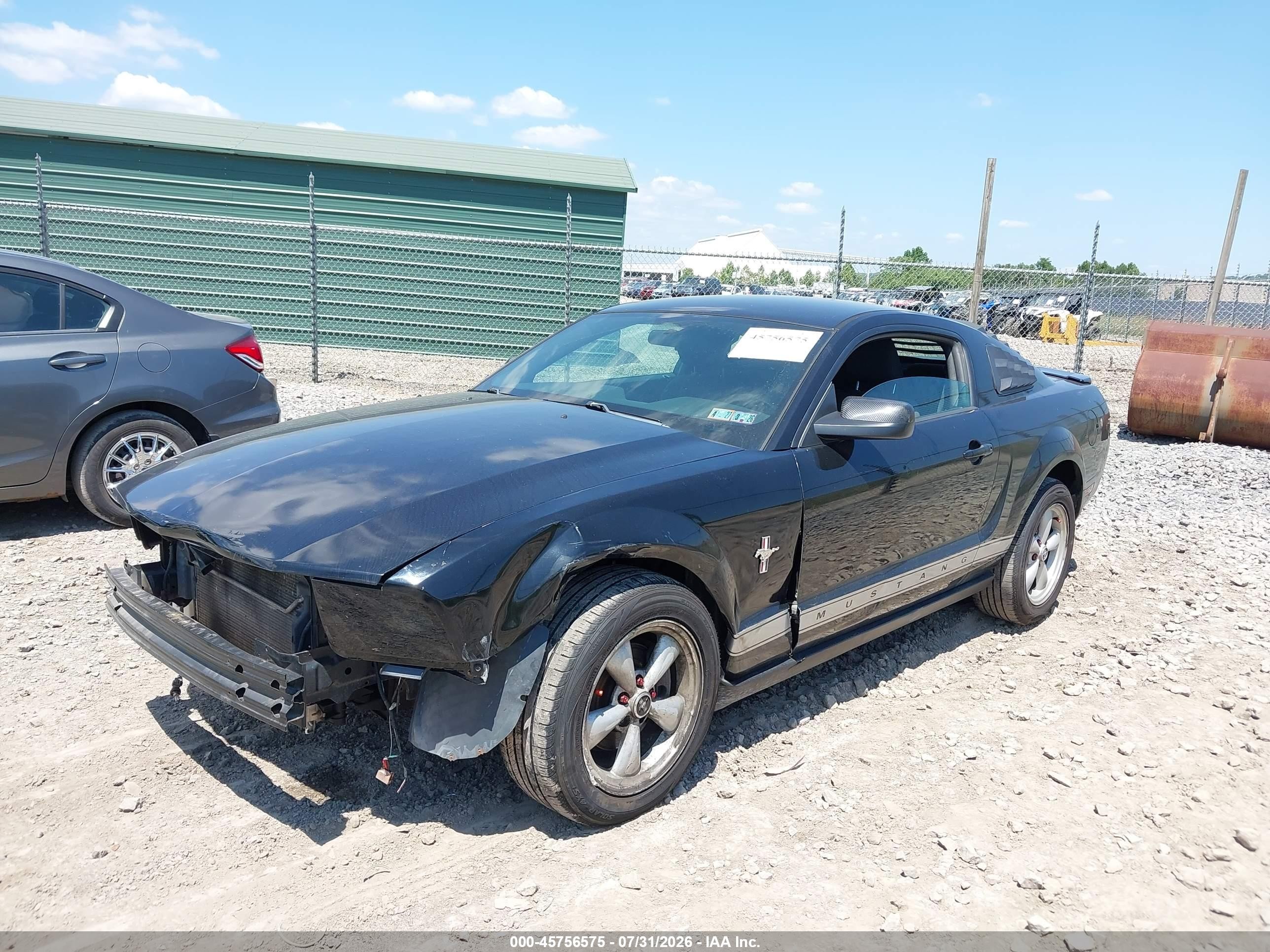 2007 Ford Mustang V6 Deluxe/v6 Premium Black vin: 1ZVFT80N475349717