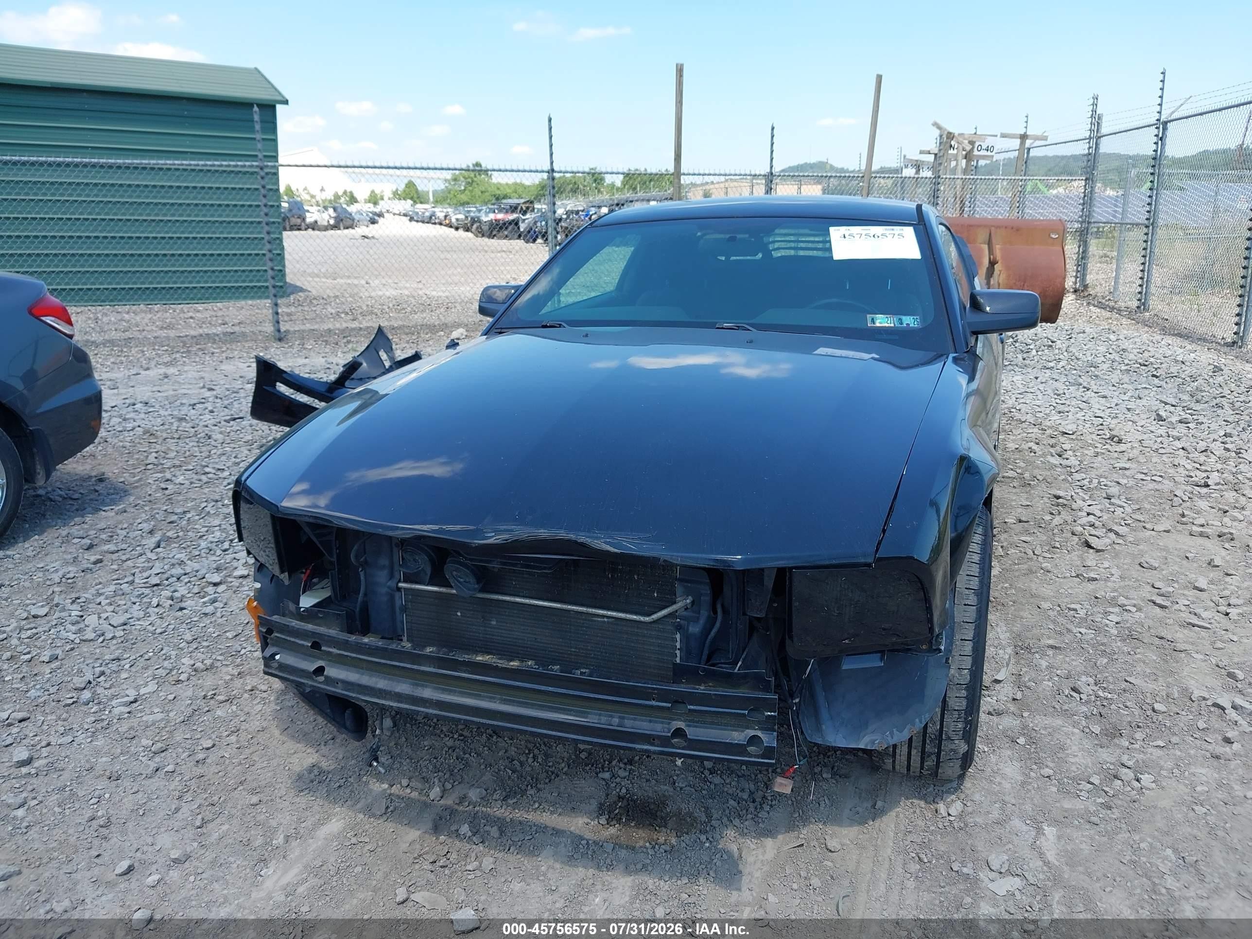 2007 Ford Mustang V6 Deluxe/v6 Premium Black vin: 1ZVFT80N475349717