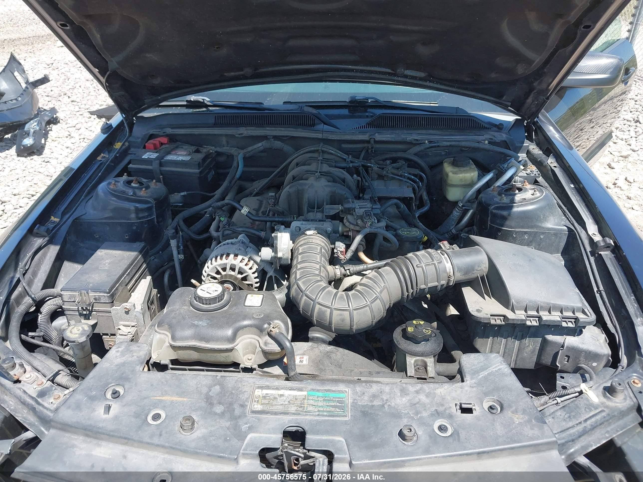 2007 Ford Mustang V6 Deluxe/v6 Premium Black vin: 1ZVFT80N475349717