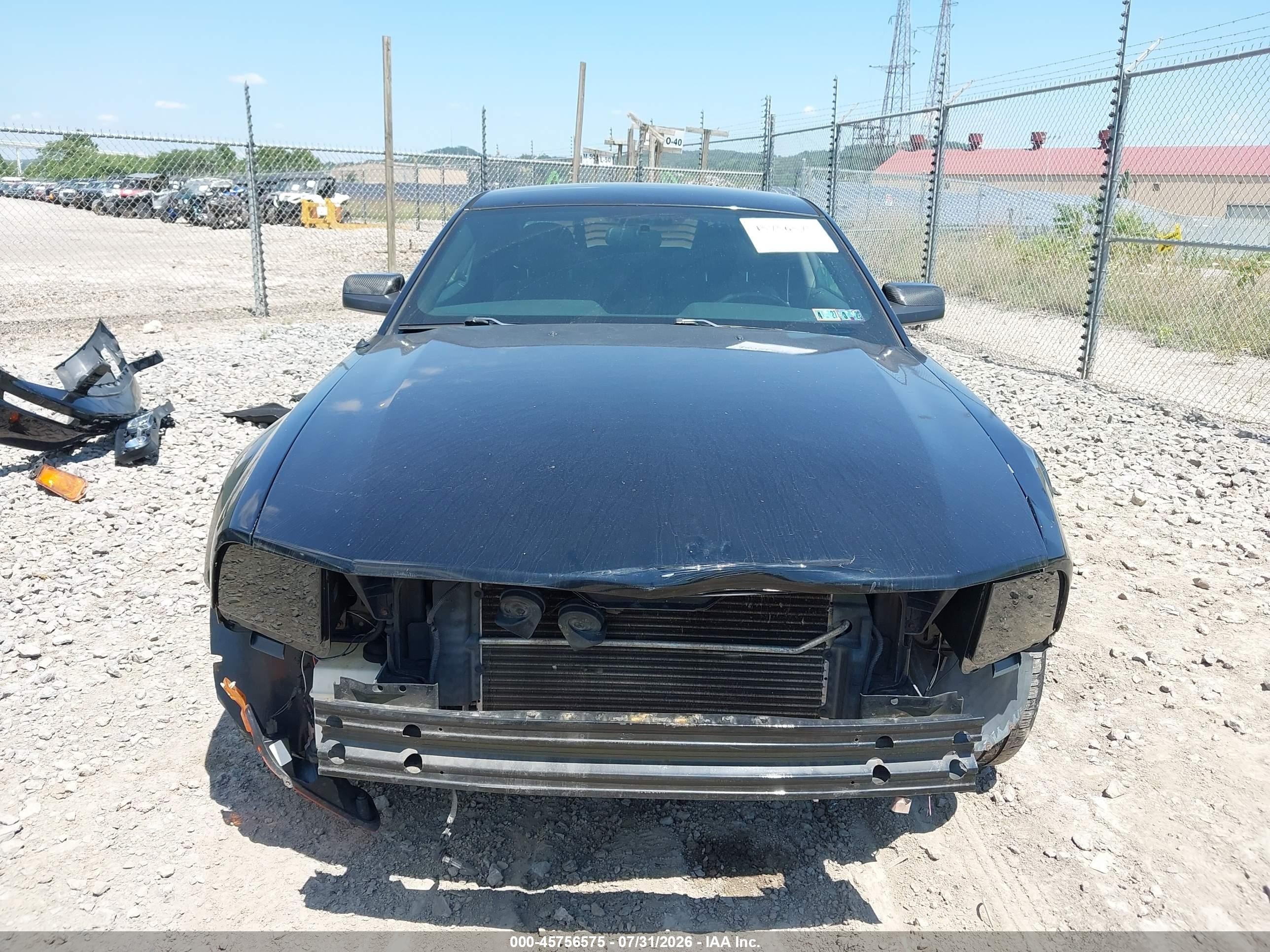 2007 Ford Mustang V6 Deluxe/v6 Premium Black vin: 1ZVFT80N475349717